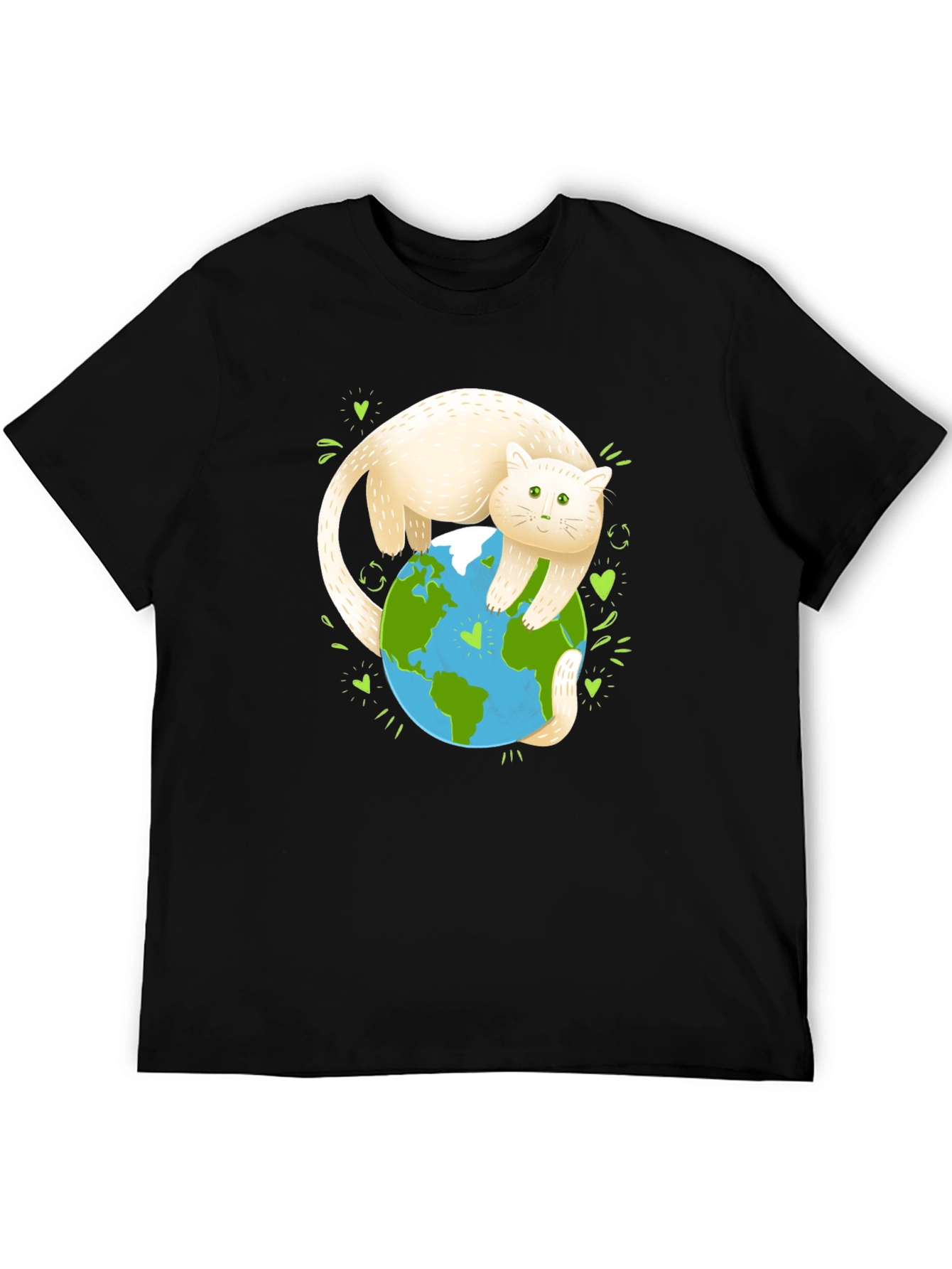 Cat Hugging Earth Graphic Tee
