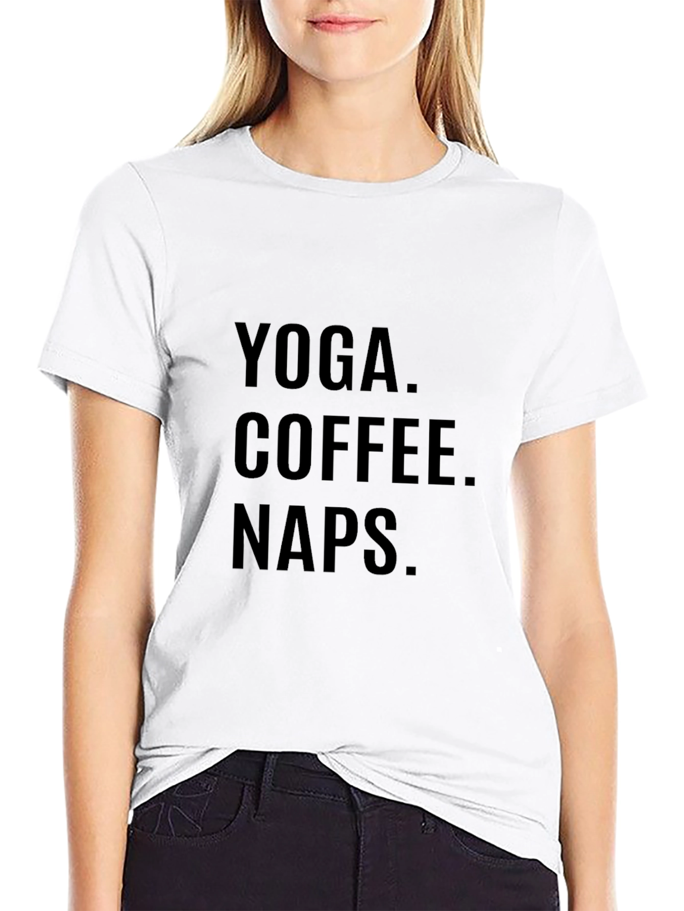 Yoga Coffee Naps Graphic T-Shirt