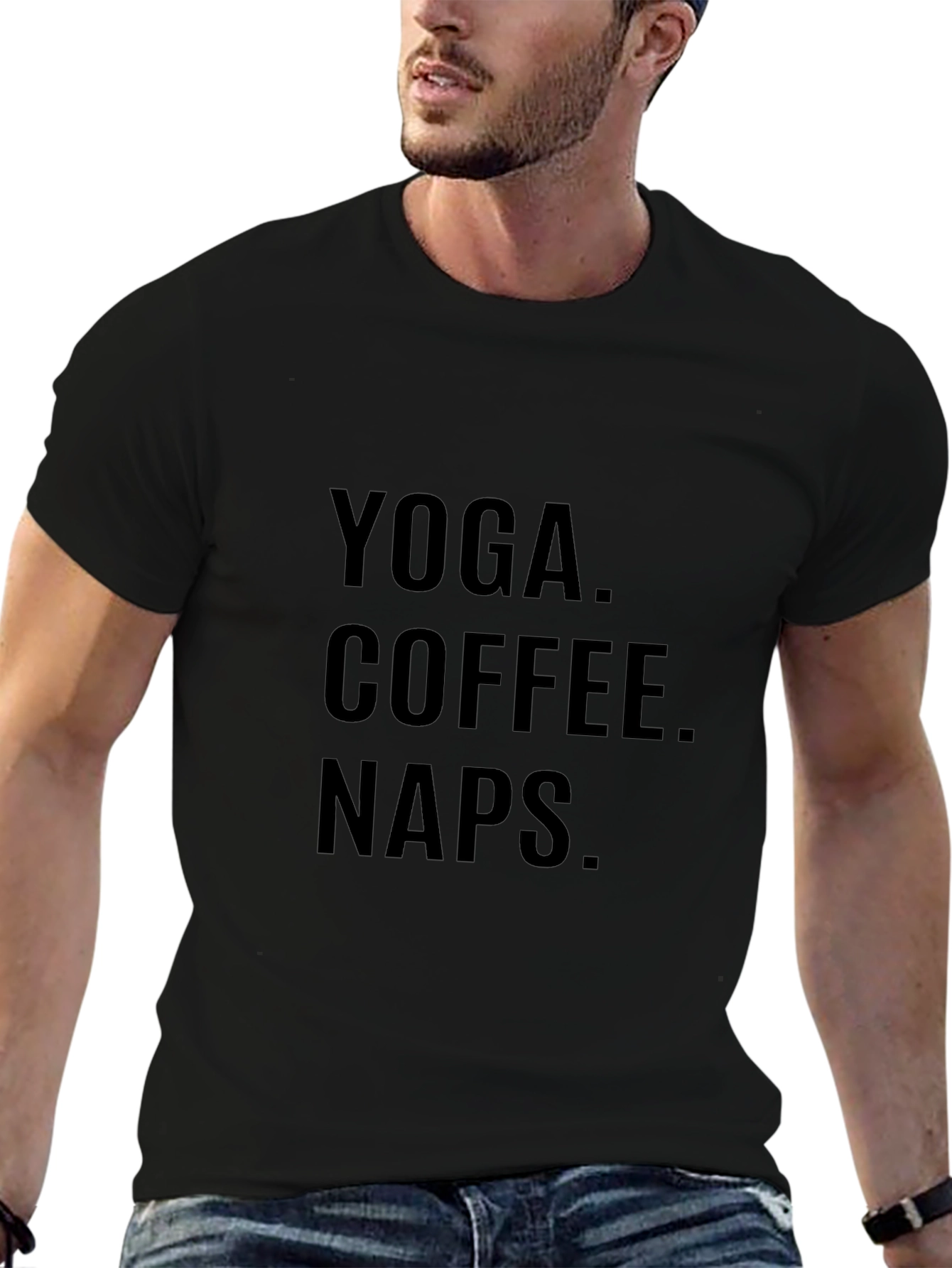 Yoga Coffee Naps Graphic T-Shirt