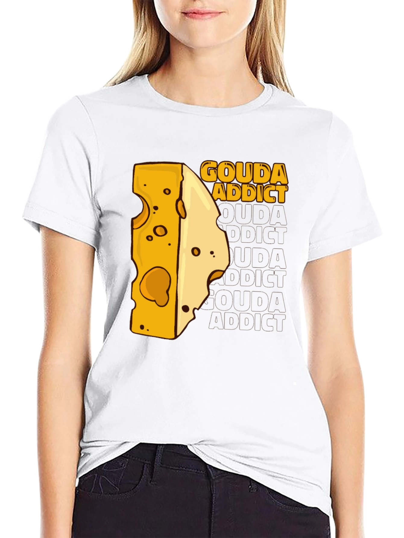 Gouda Addict Graphic Tee - Cheese Lover T-Shirt