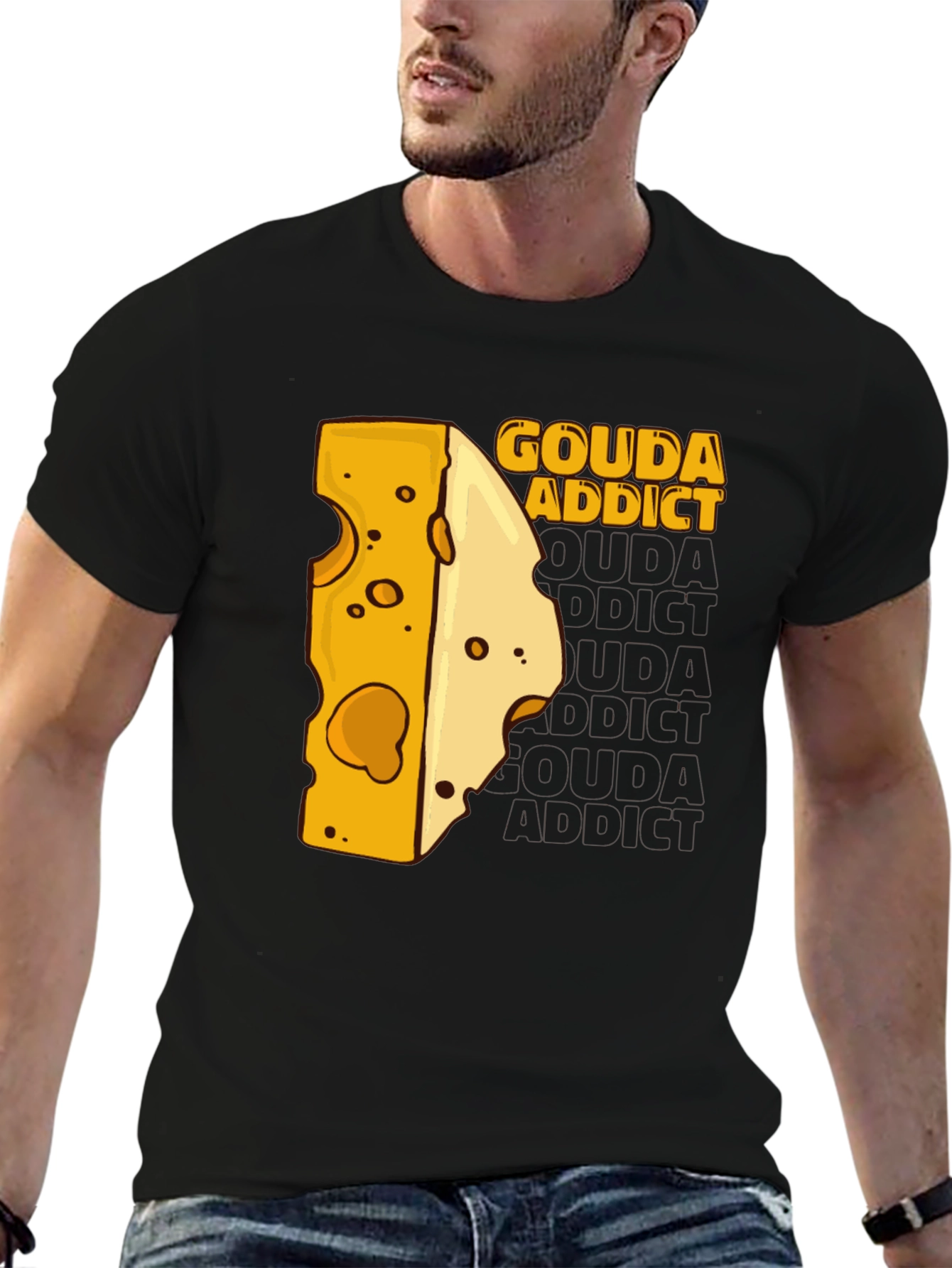 Gouda Addict Graphic Tee - Cheese Lover T-Shirt