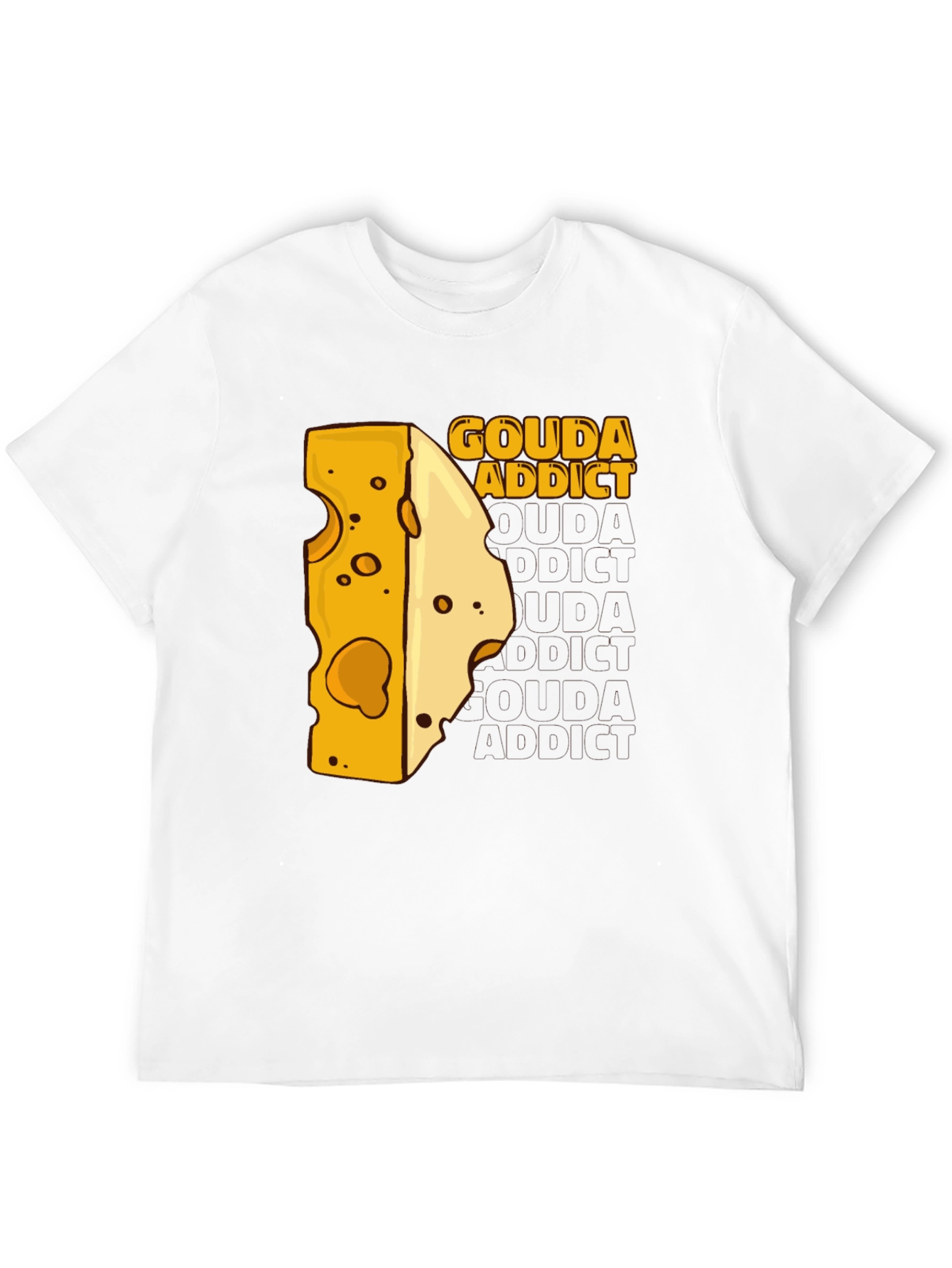 Gouda Addict Graphic Tee - Cheese Lover T-Shirt