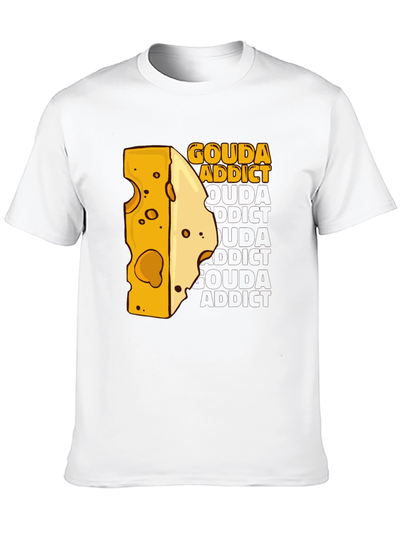Gouda Addict Graphic Tee - Cheese Lover T-Shirt