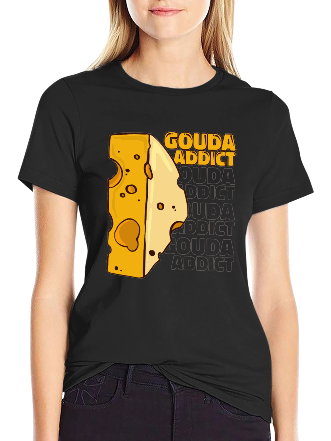 Gouda Addict Graphic Tee - Cheese Lover T-Shirt