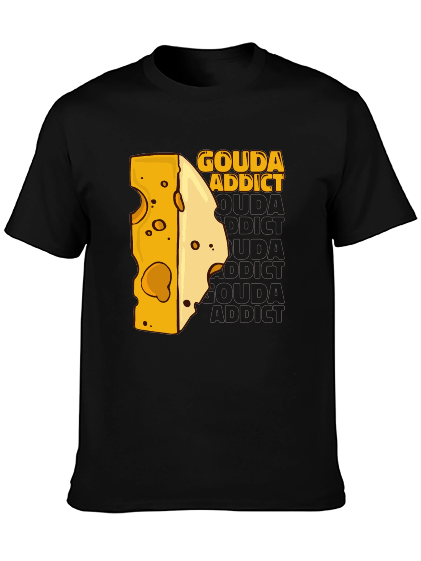 Gouda Addict Graphic Tee - Cheese Lover T-Shirt