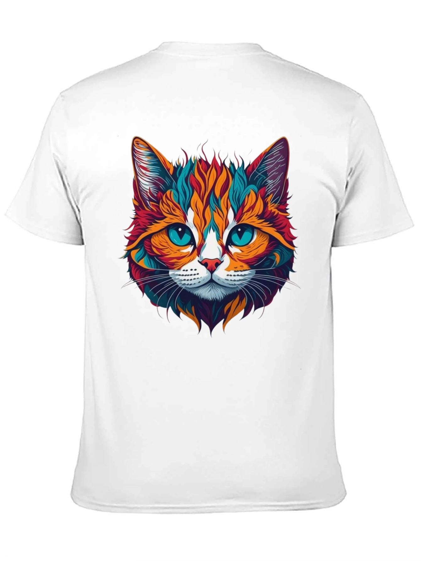 Vibrant Cat Graphic Tee - Stylish Unisex Design