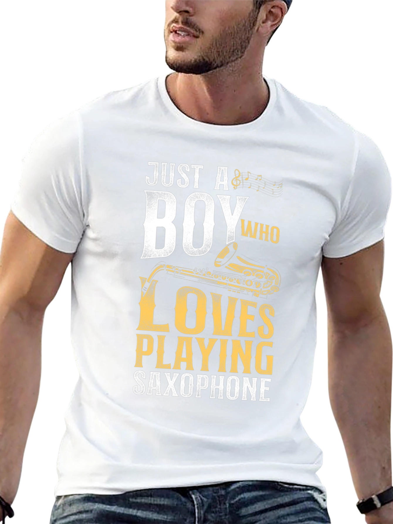 Boy Who Loves Playing Saxophone T-Shirt