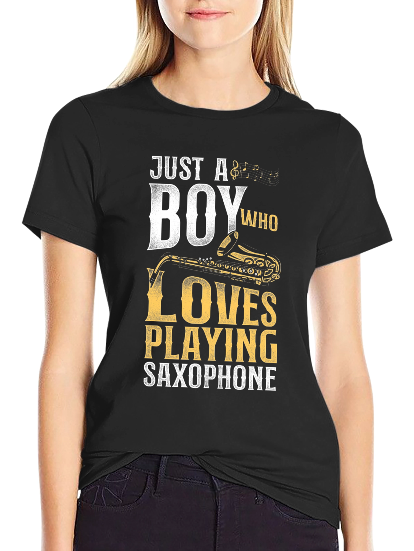 Boy Who Loves Playing Saxophone T-Shirt