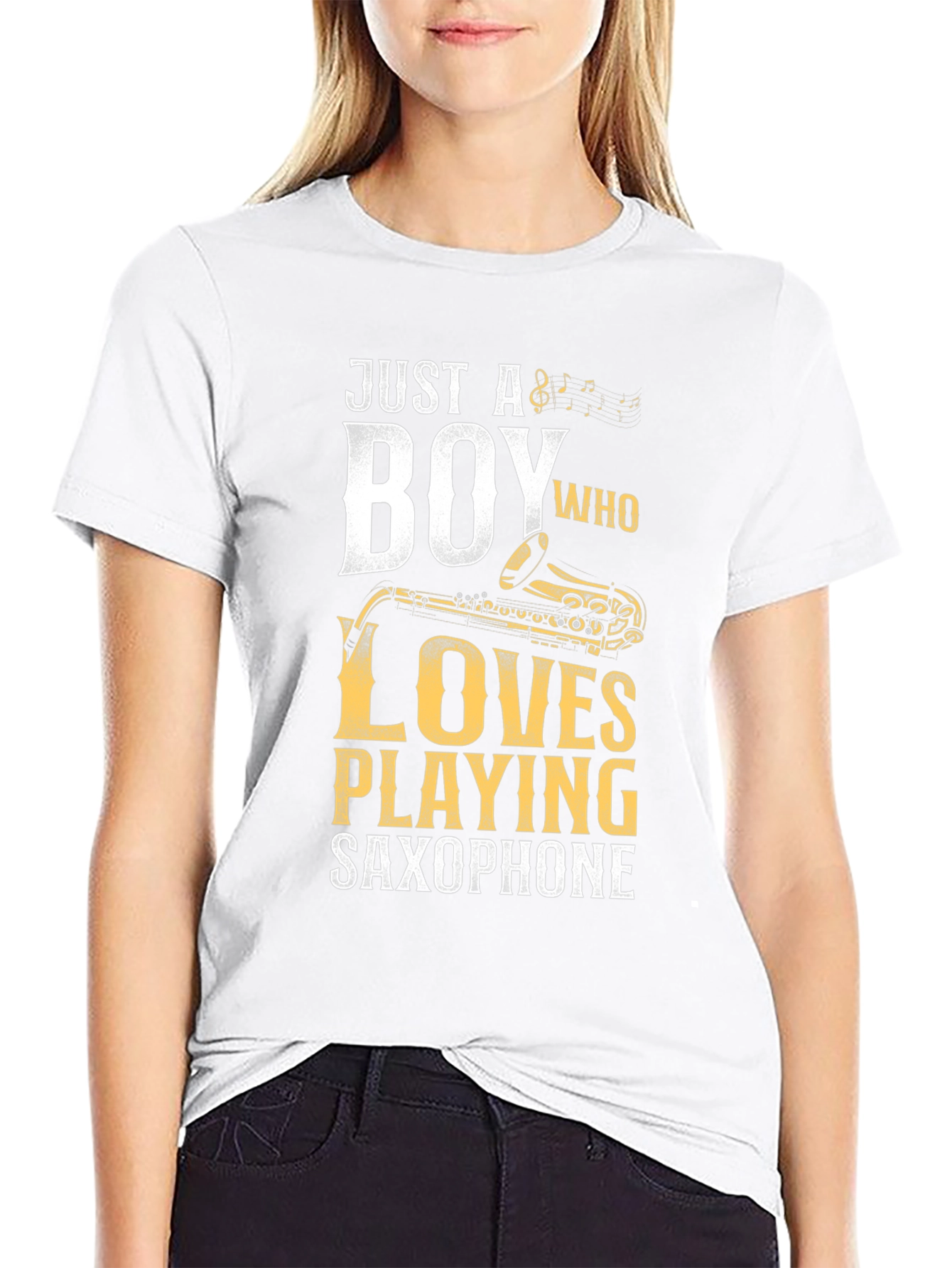 Boy Who Loves Playing Saxophone T-Shirt