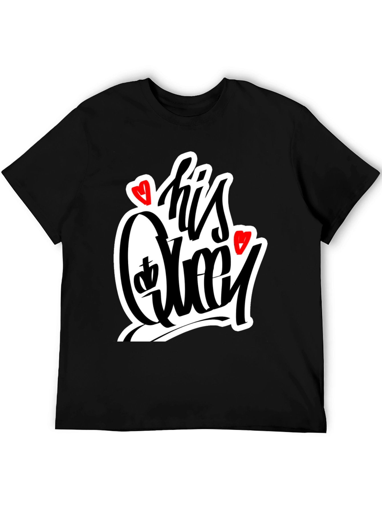 His Queen Graphic Tee - Black