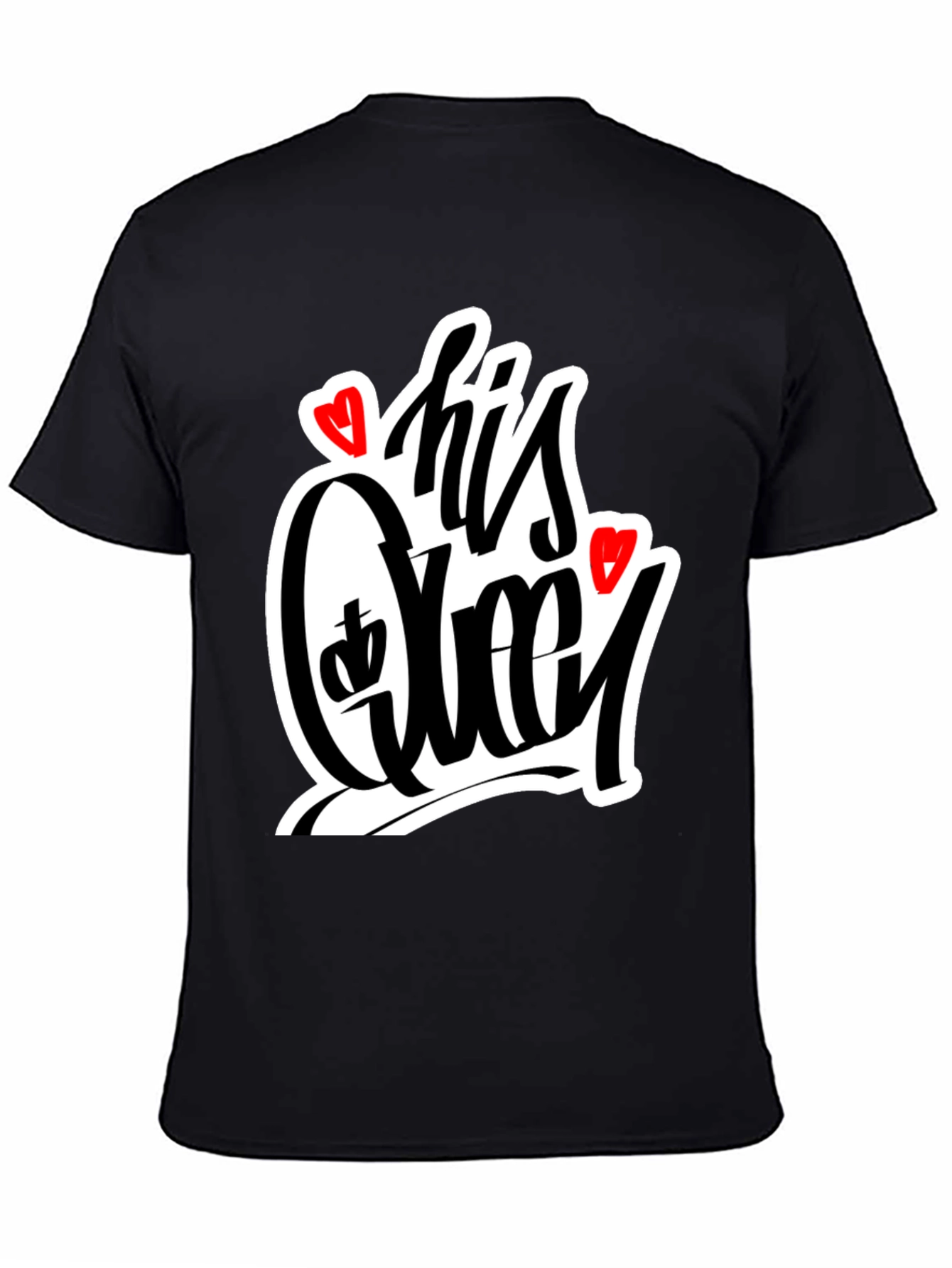 His Queen Graphic Tee - Black