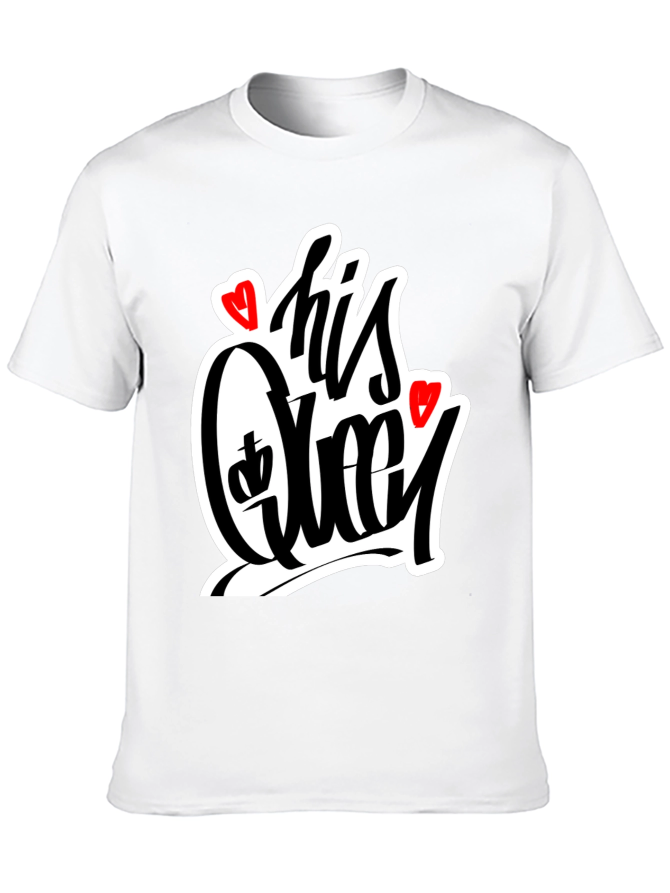 His Queen Graphic Tee - Black