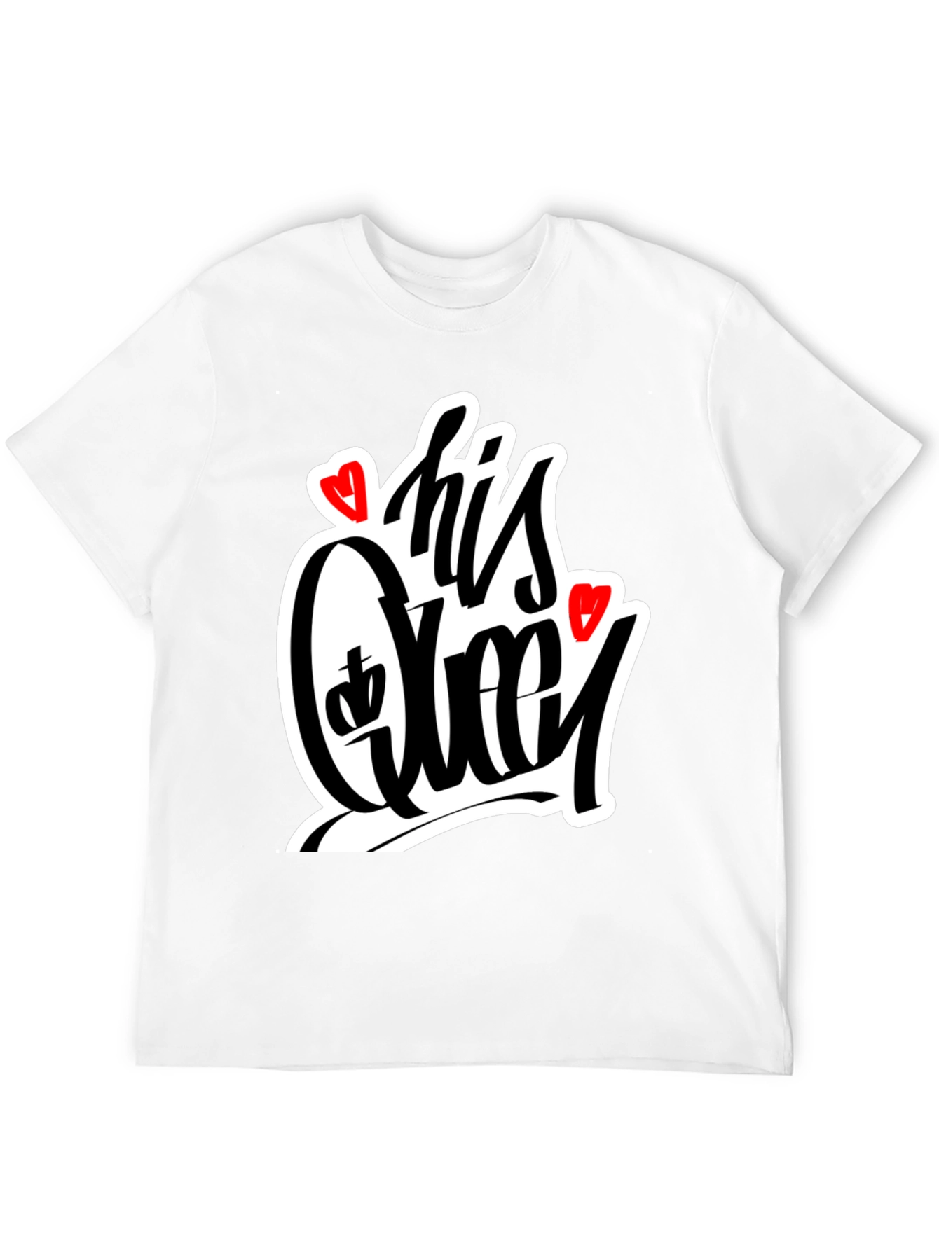 His Queen Graphic Tee - Black