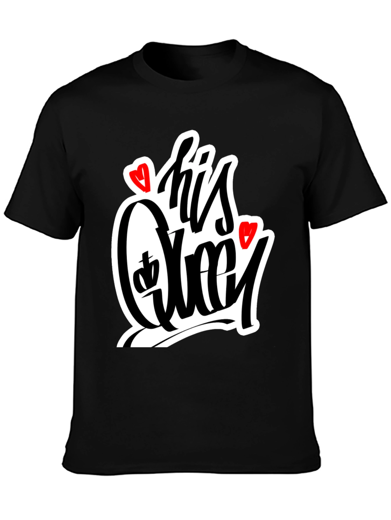 His Queen Graphic Tee - Black