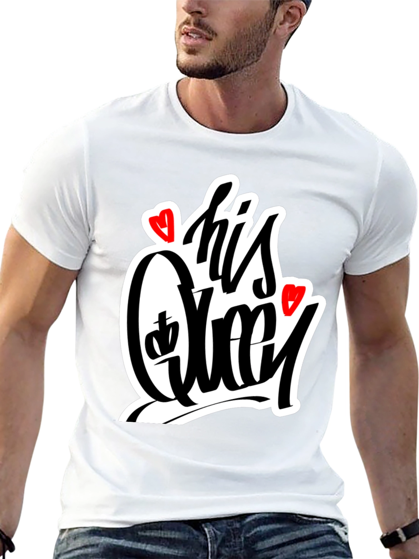 His Queen Graphic Tee - Black
