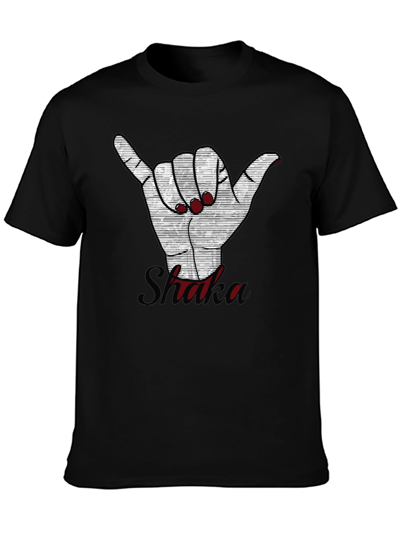 Shaka Hand Sign Graphic Tee - Casual Style