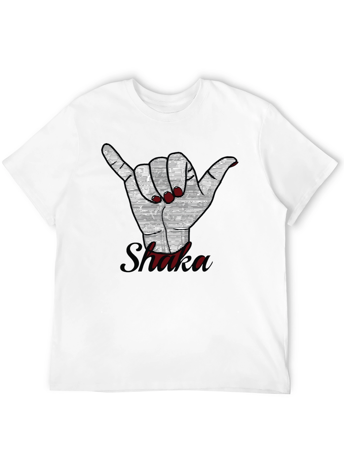 Shaka Hand Sign Graphic Tee - Casual Style