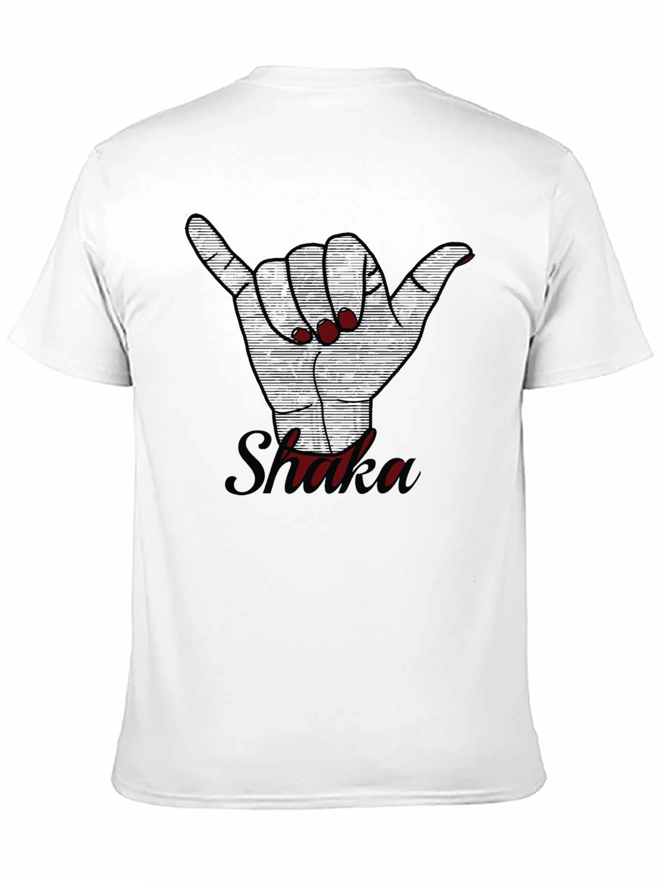Shaka Hand Sign Graphic Tee - Casual Style