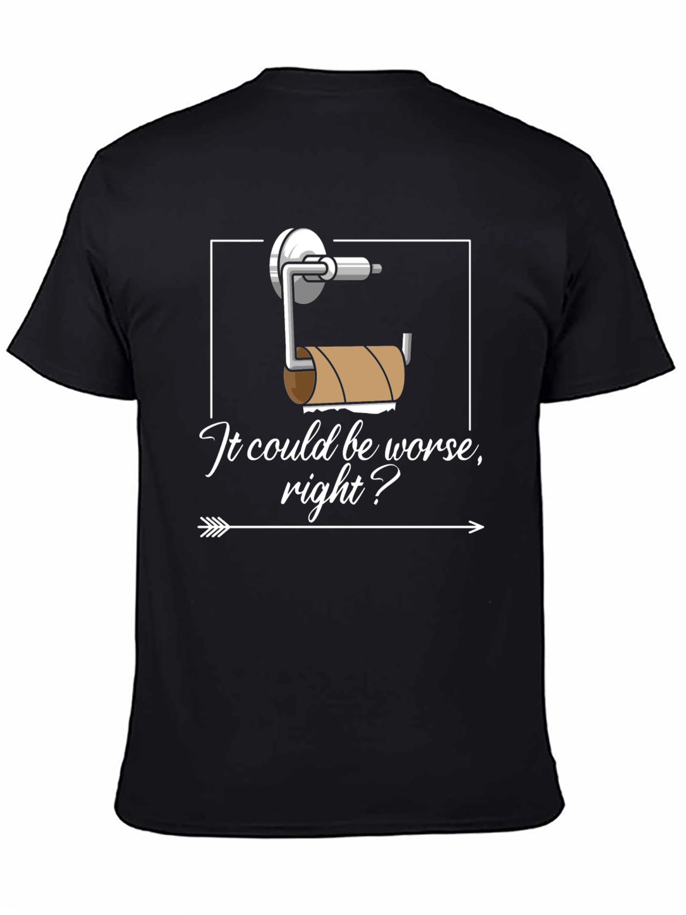Funny Toilet Paper Humor Graphic T-Shirt