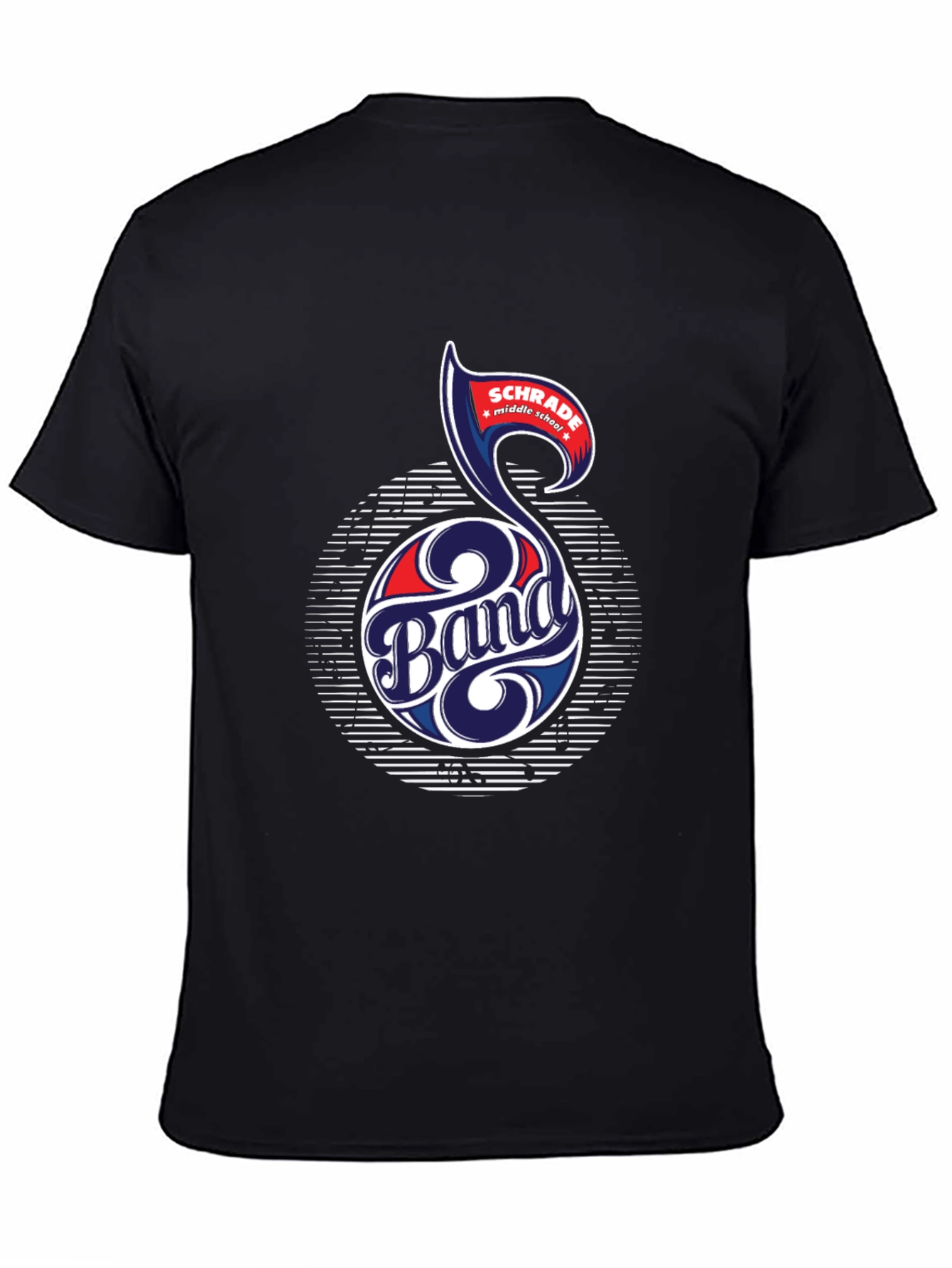 Schrade Middle School Band T-Shirt Music Note