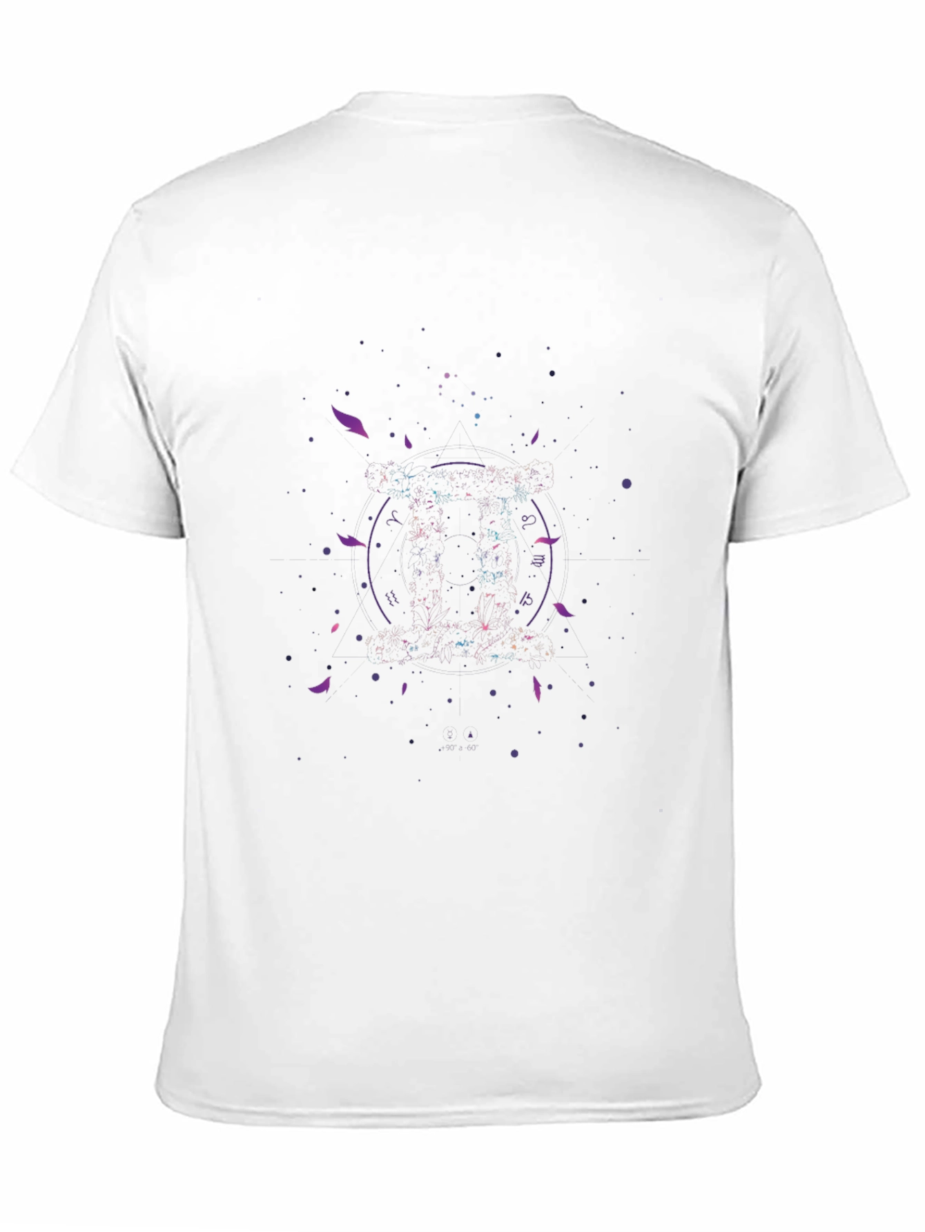 Gemini Zodiac Graphic Tee - Black Cotton Blend T-Shirt