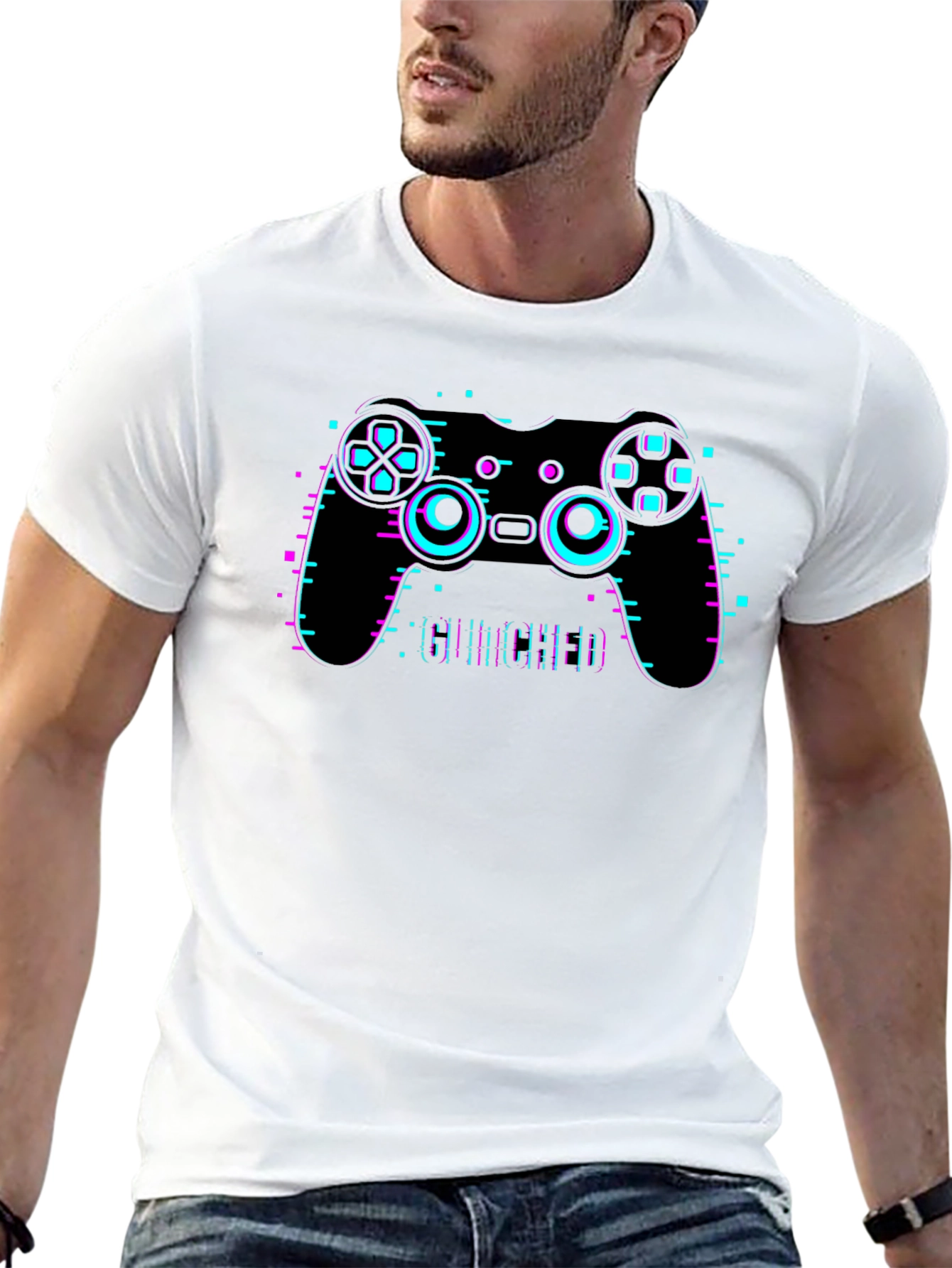 Glitch Controller Graphic Tee - Gamer Style