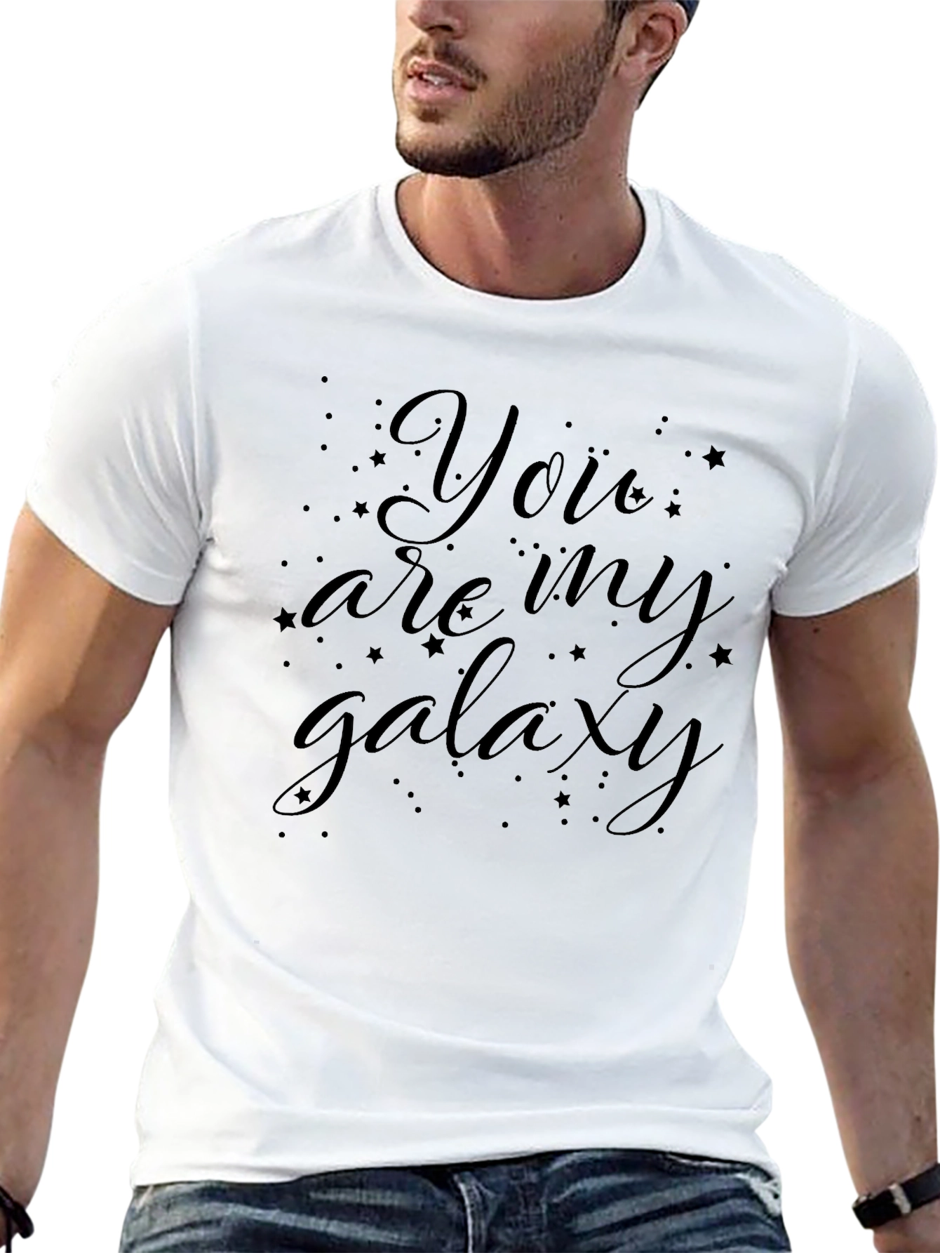 You Are My Galaxy Black Graphic Tee