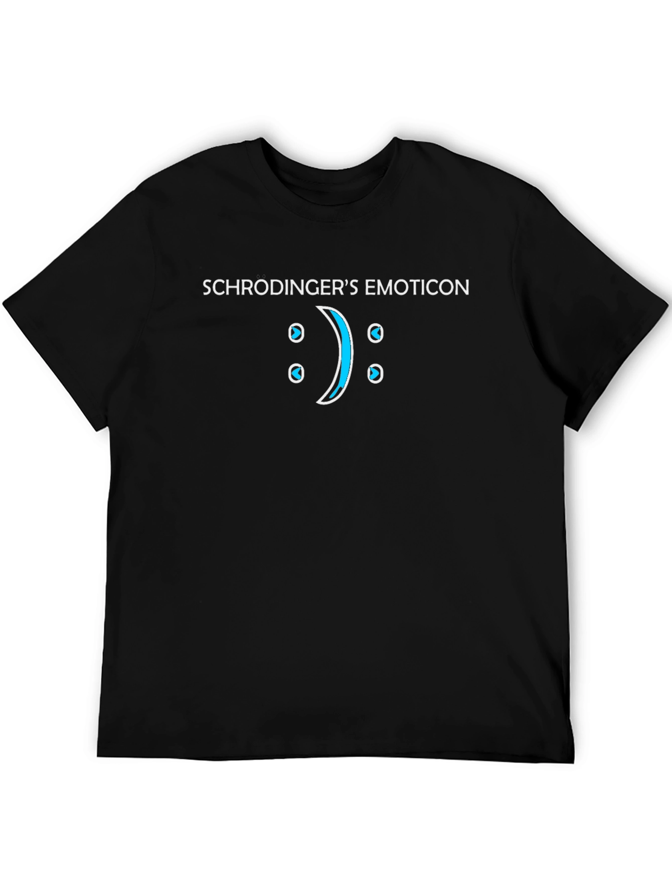 Schrödingers Emoticon Black T-Shirt