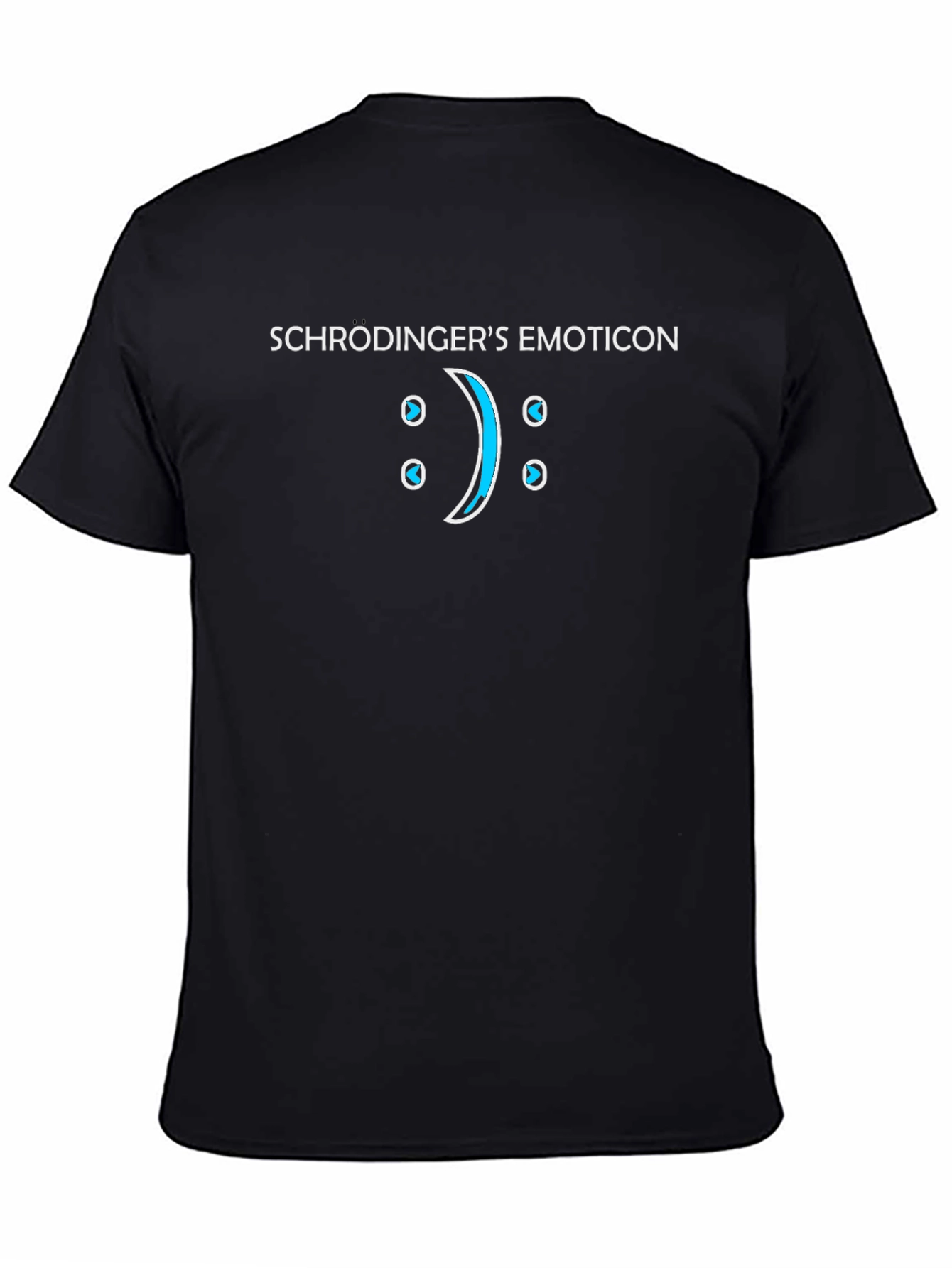 Schrödingers Emoticon Black T-Shirt