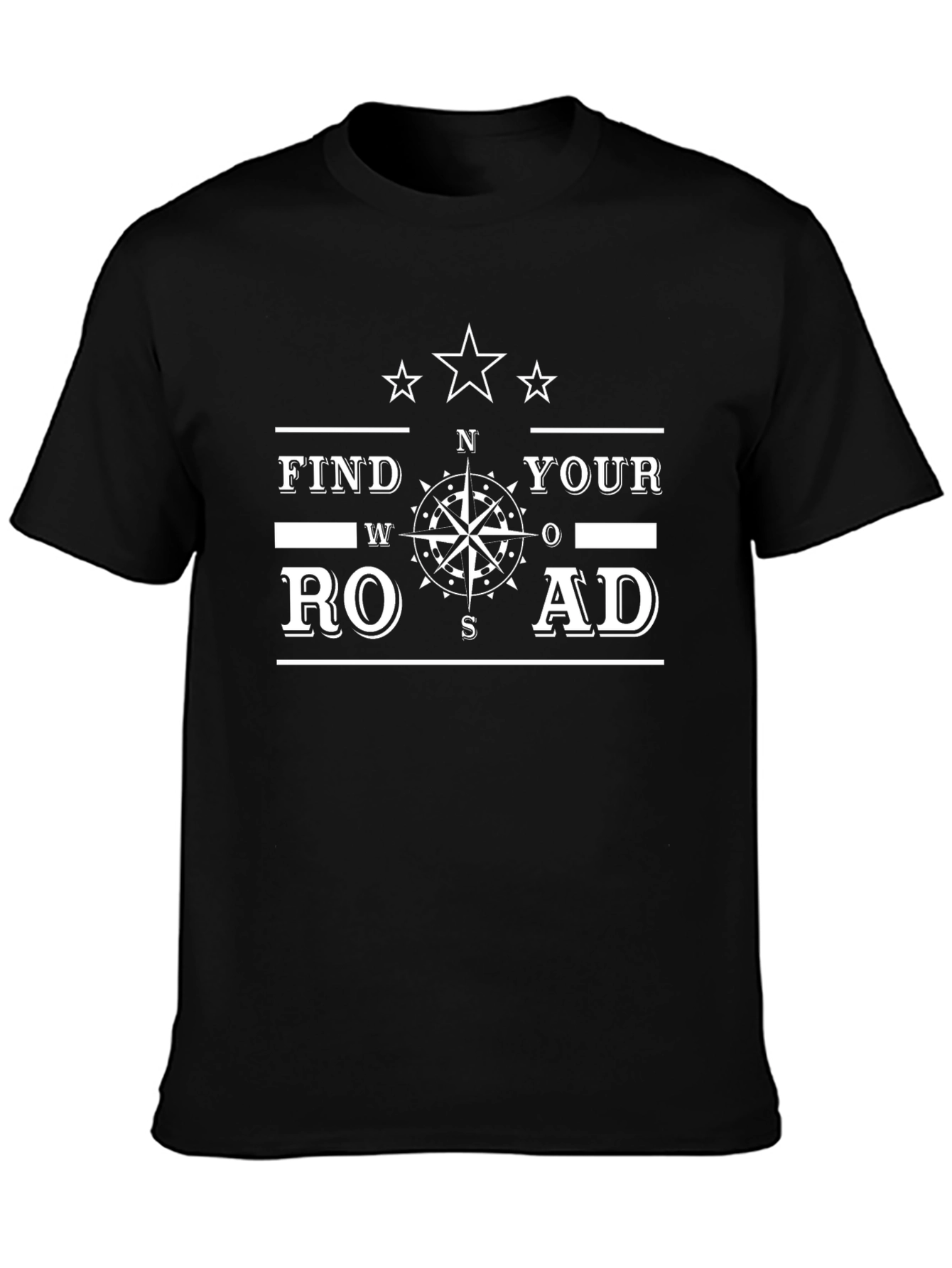 Find Your Road Graphic T-Shirt - Black