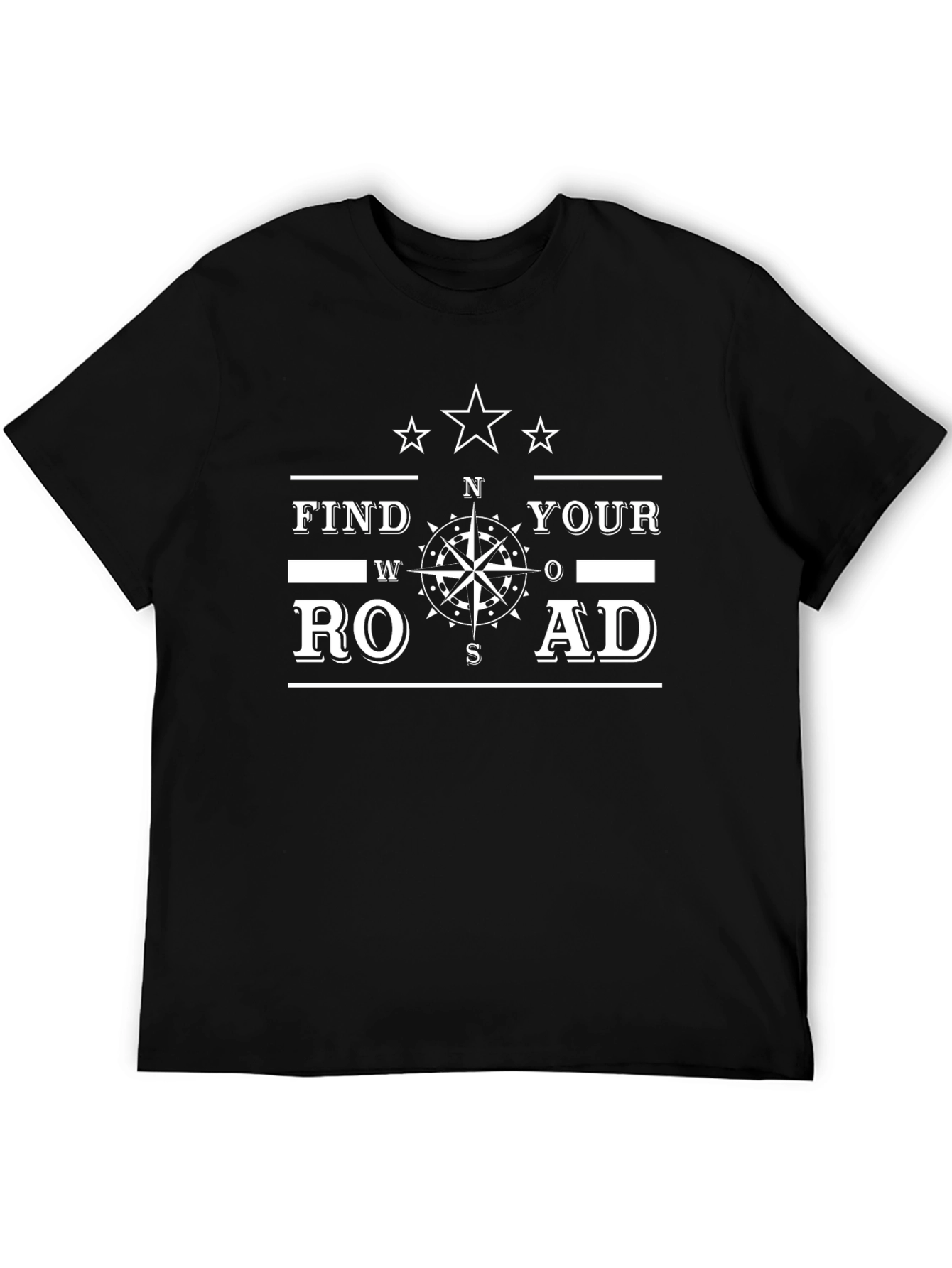 Find Your Road Graphic T-Shirt - Black