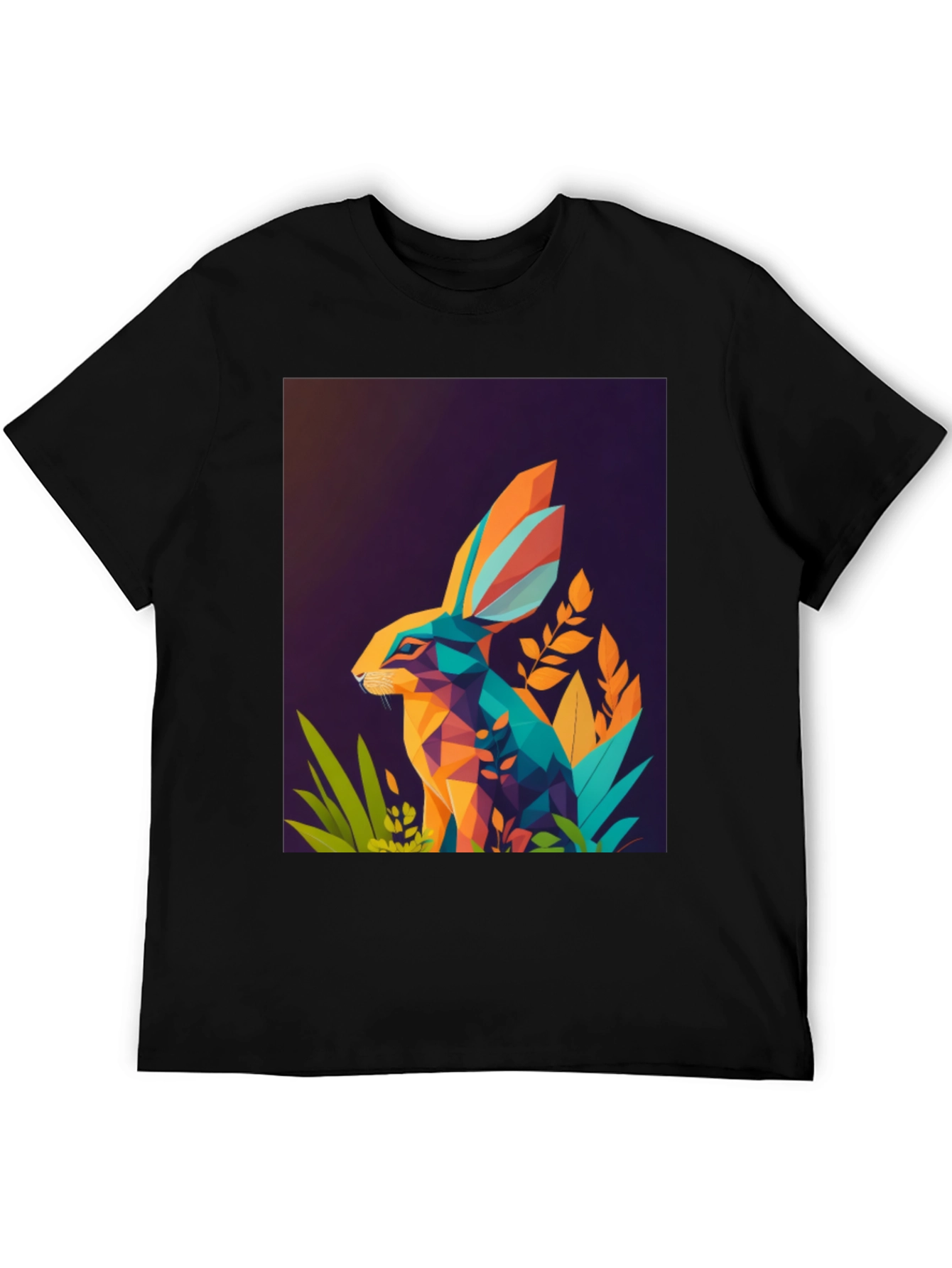 Geometric Rabbit Graphic T-Shirt