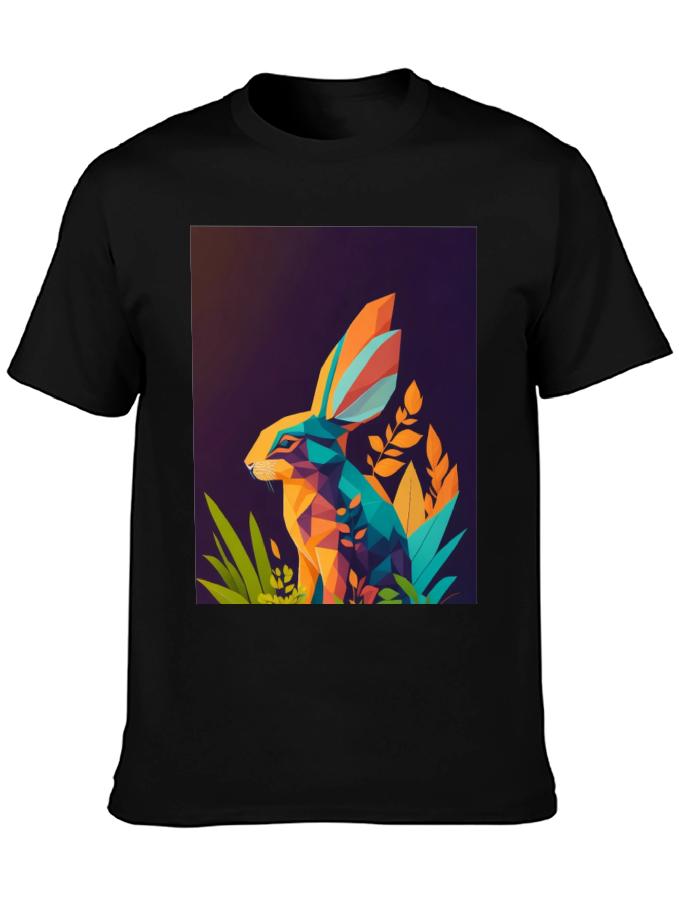 Geometric Rabbit Graphic T-Shirt
