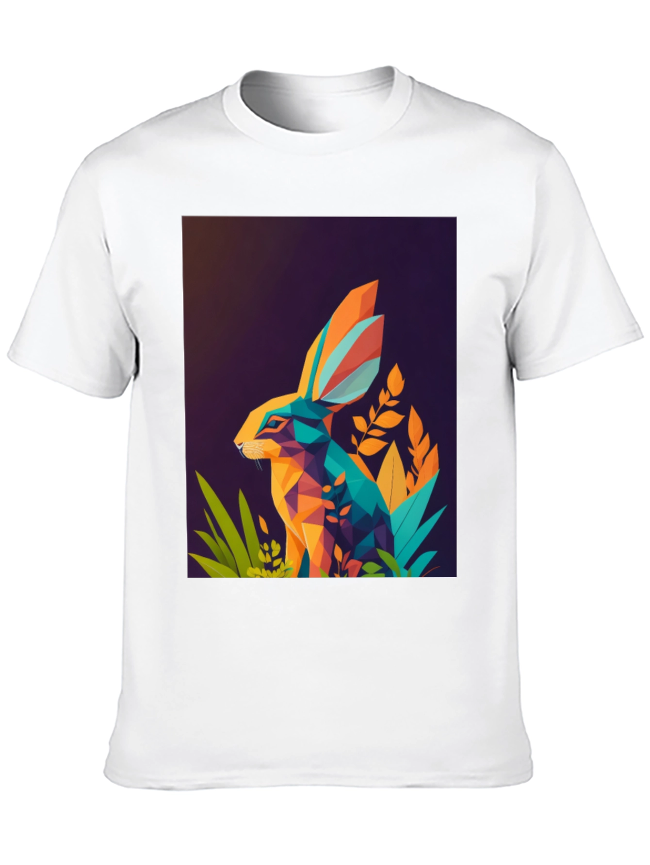 Geometric Rabbit Graphic T-Shirt