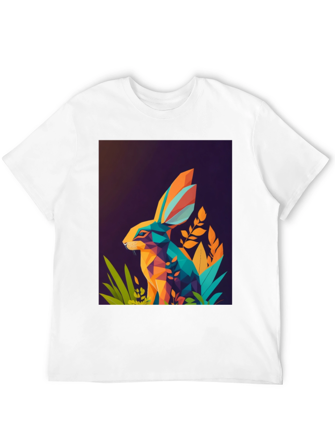 Geometric Rabbit Graphic T-Shirt