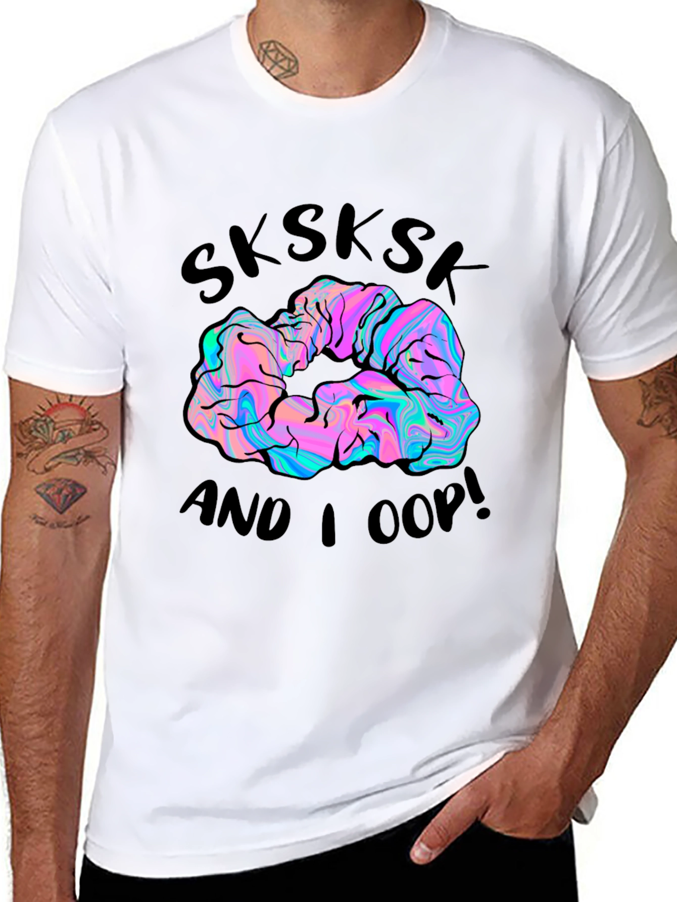 Sksksk And I Oop! Scrunchie Graphic Tee