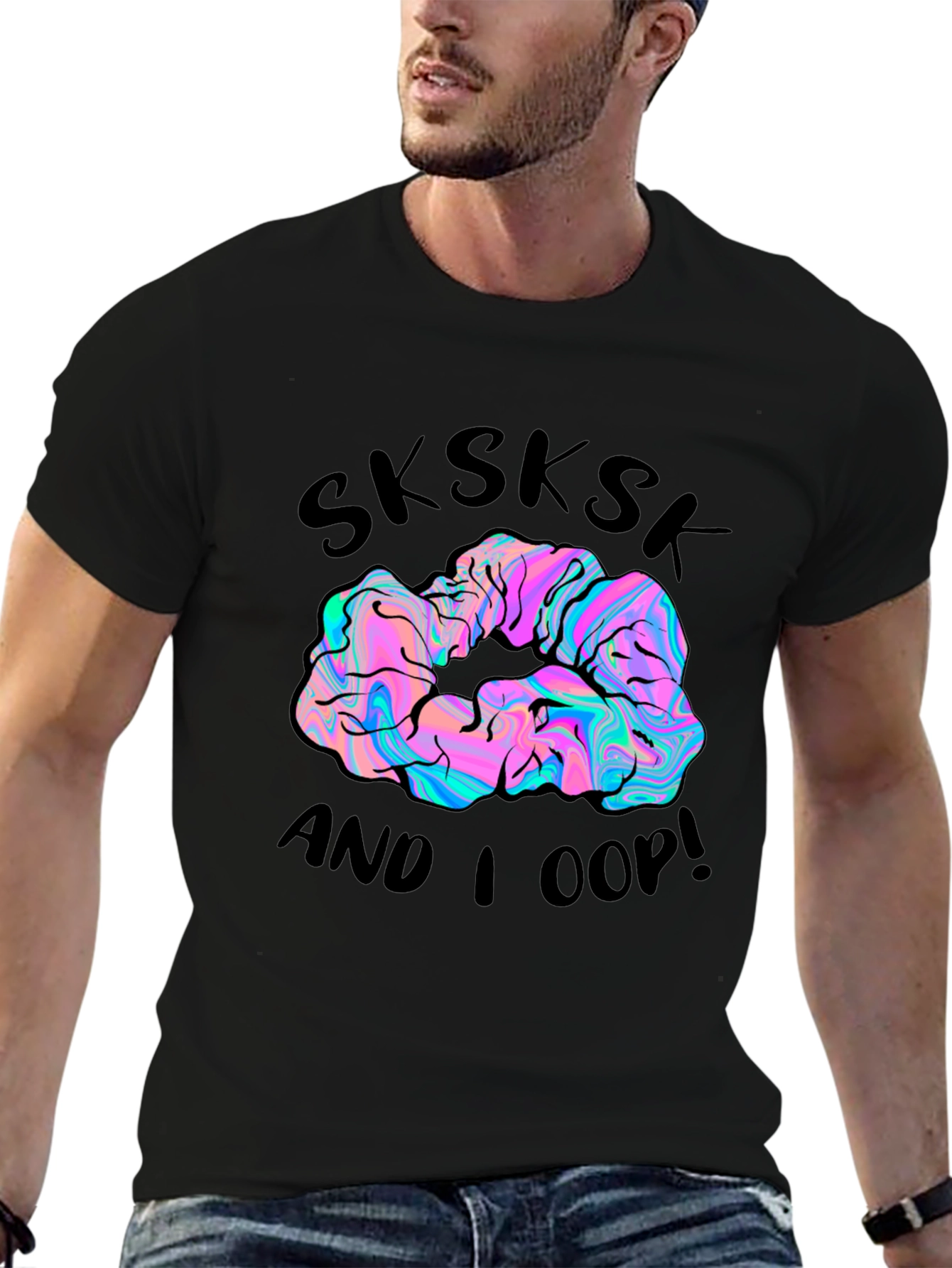 Sksksk And I Oop! Scrunchie Graphic Tee