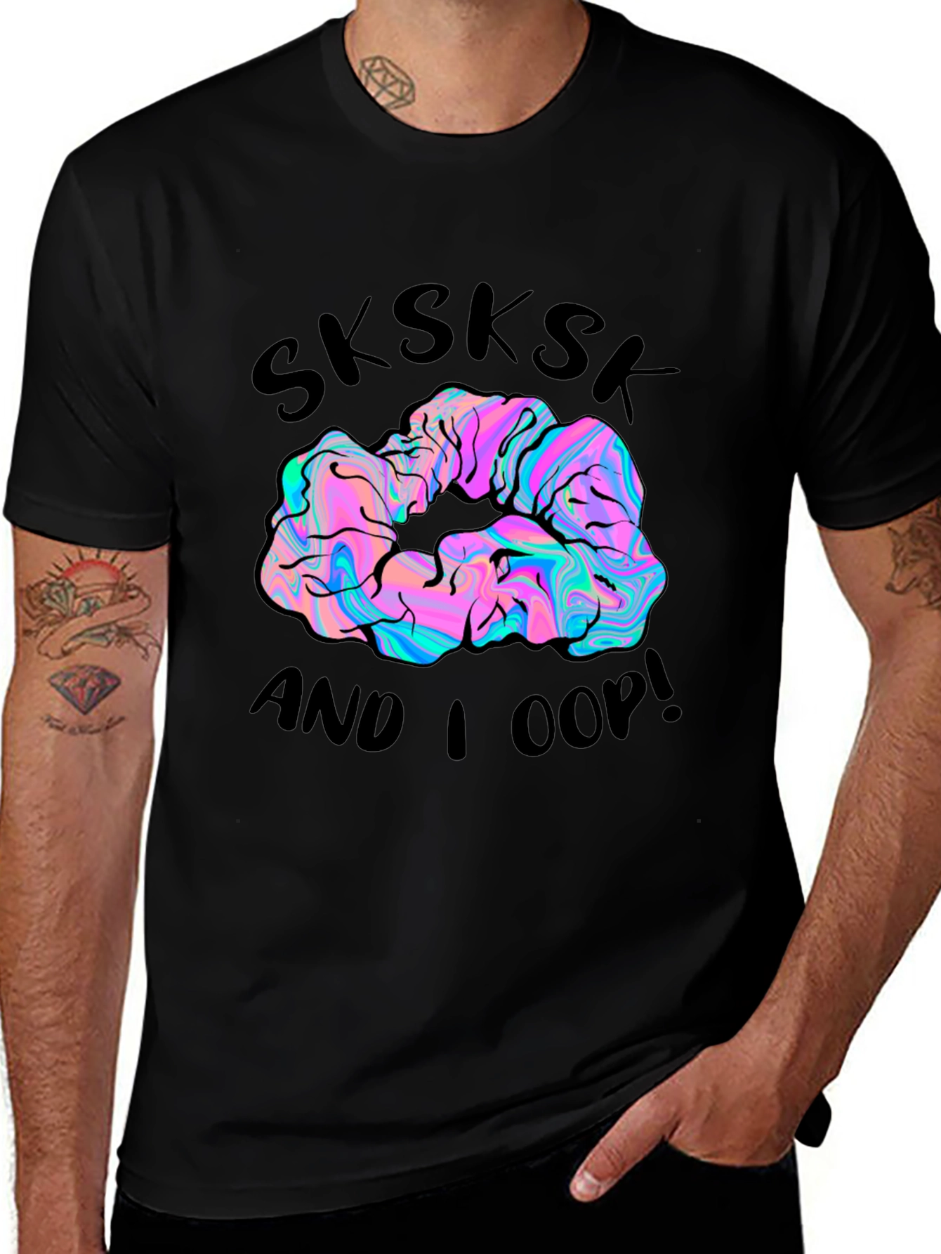 Sksksk And I Oop! Scrunchie Graphic Tee