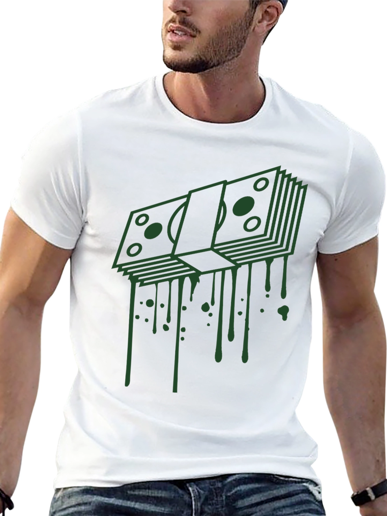 Dripping Cash Graphic Tee - Modern Streetwear