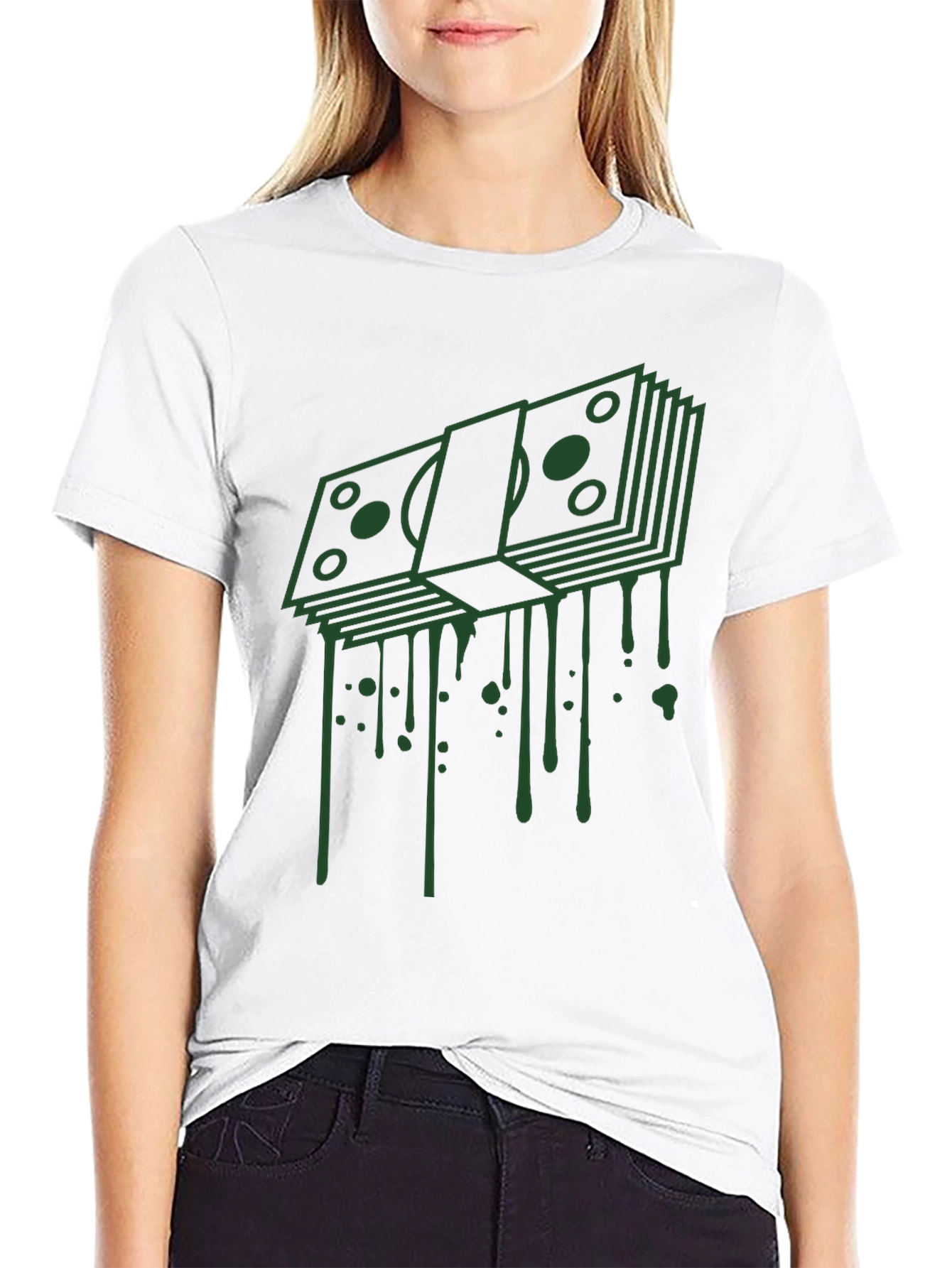 Dripping Cash Graphic Tee - Modern Streetwear