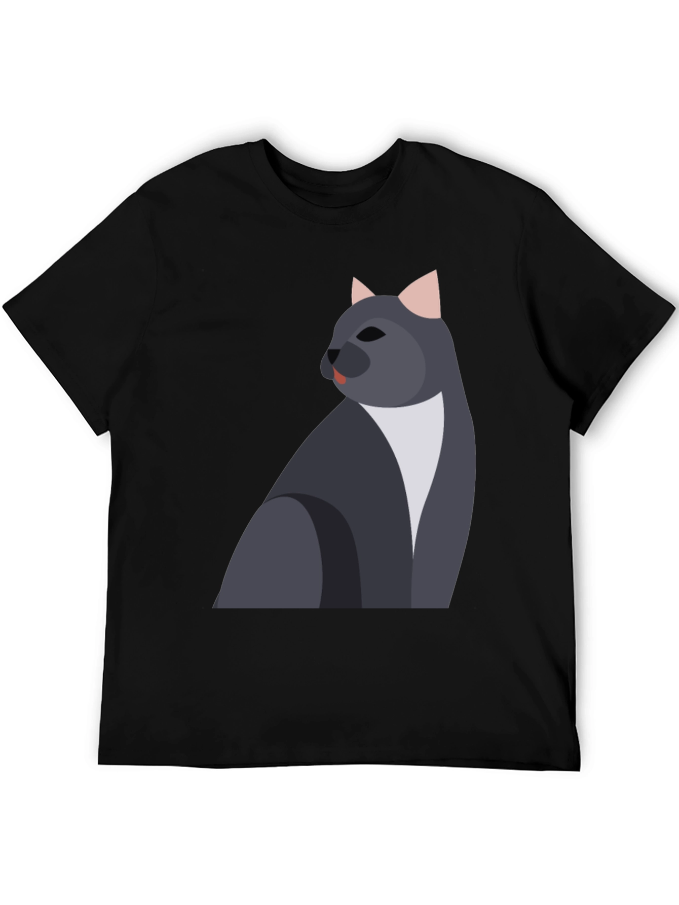 Cool Cat Graphic T-Shirt - Mens Black Tee
