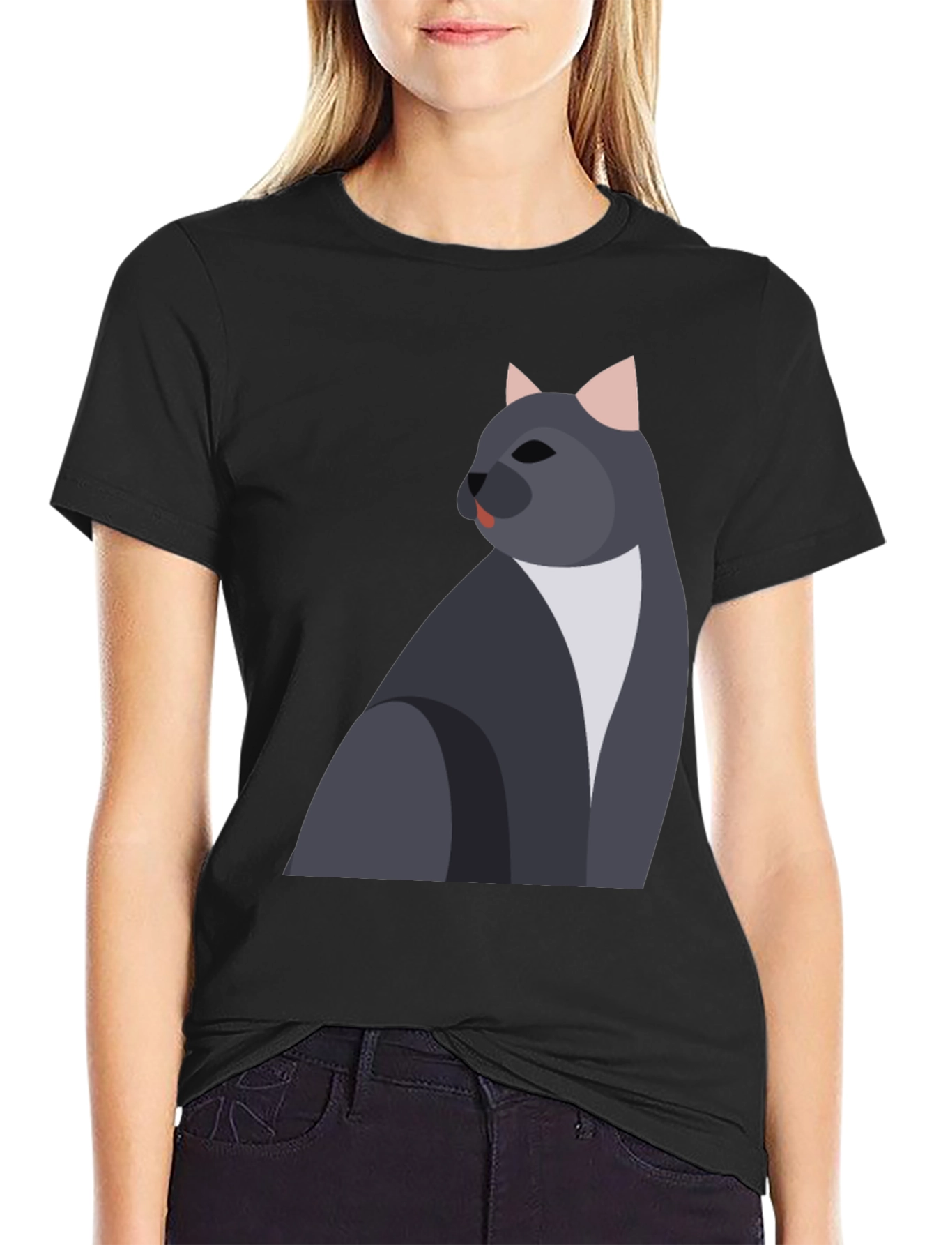 Cool Cat Graphic T-Shirt - Mens Black Tee
