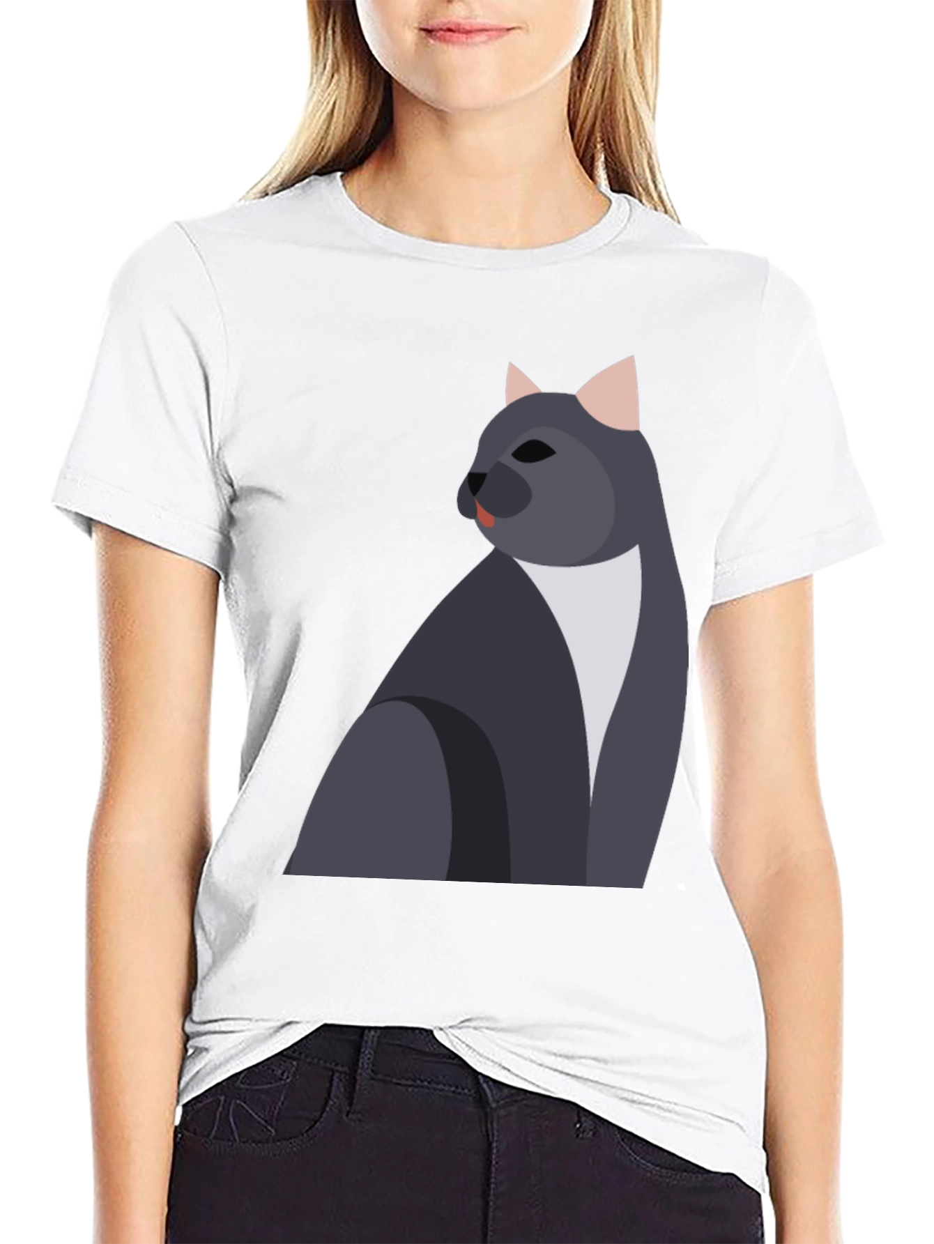 Cool Cat Graphic T-Shirt - Mens Black Tee