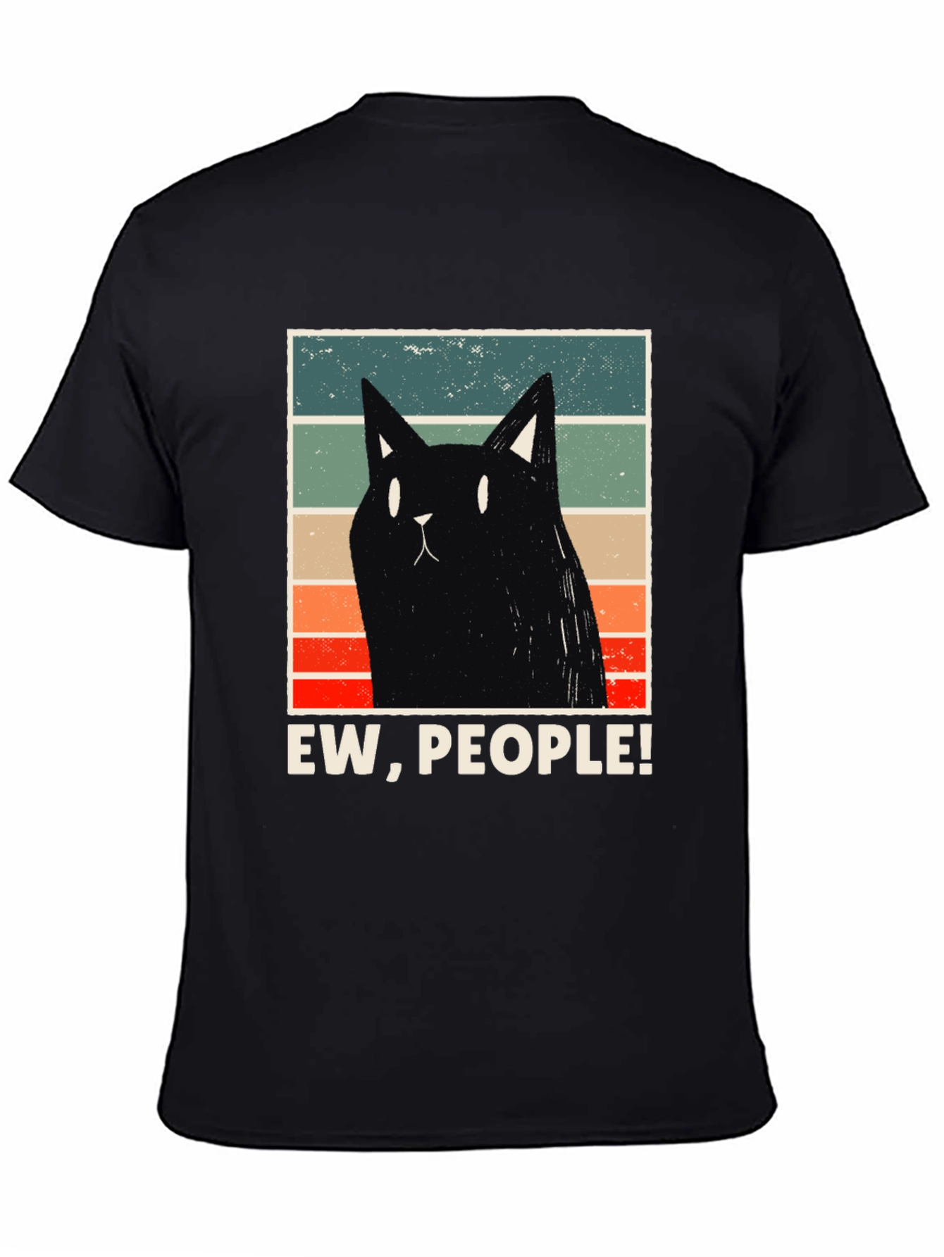 Ew People! Black Cat Graphic T-Shirt
