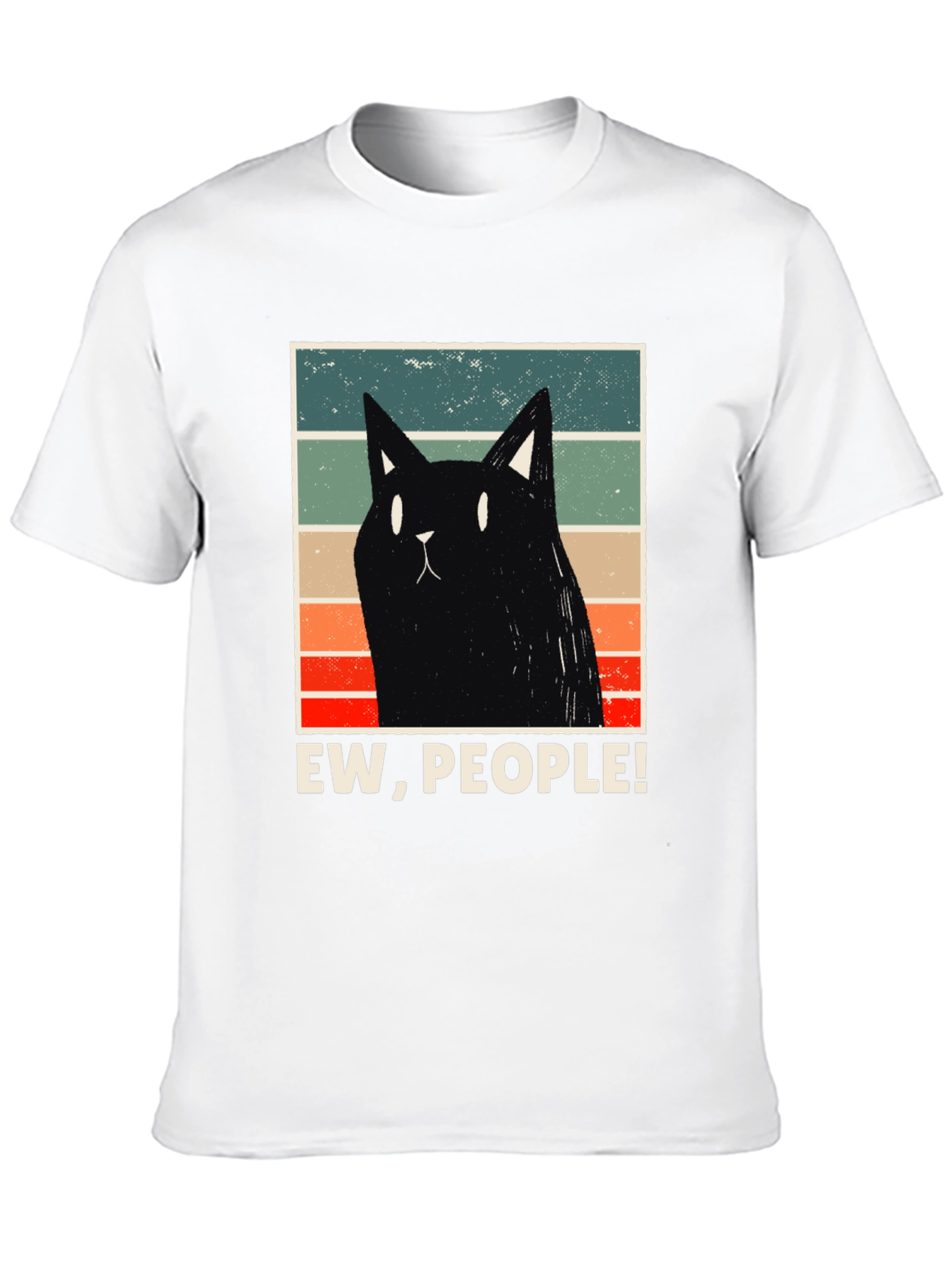 Ew People! Black Cat Graphic T-Shirt