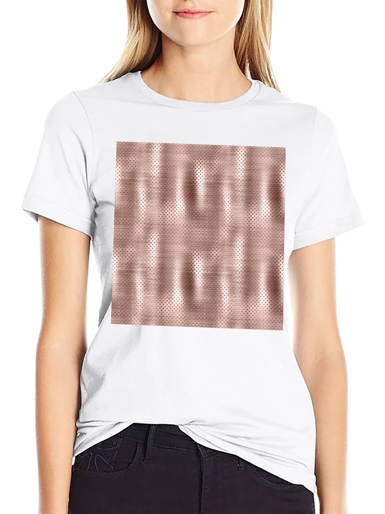 Unique Metallic Pattern Tee - Stylish Casual Wear