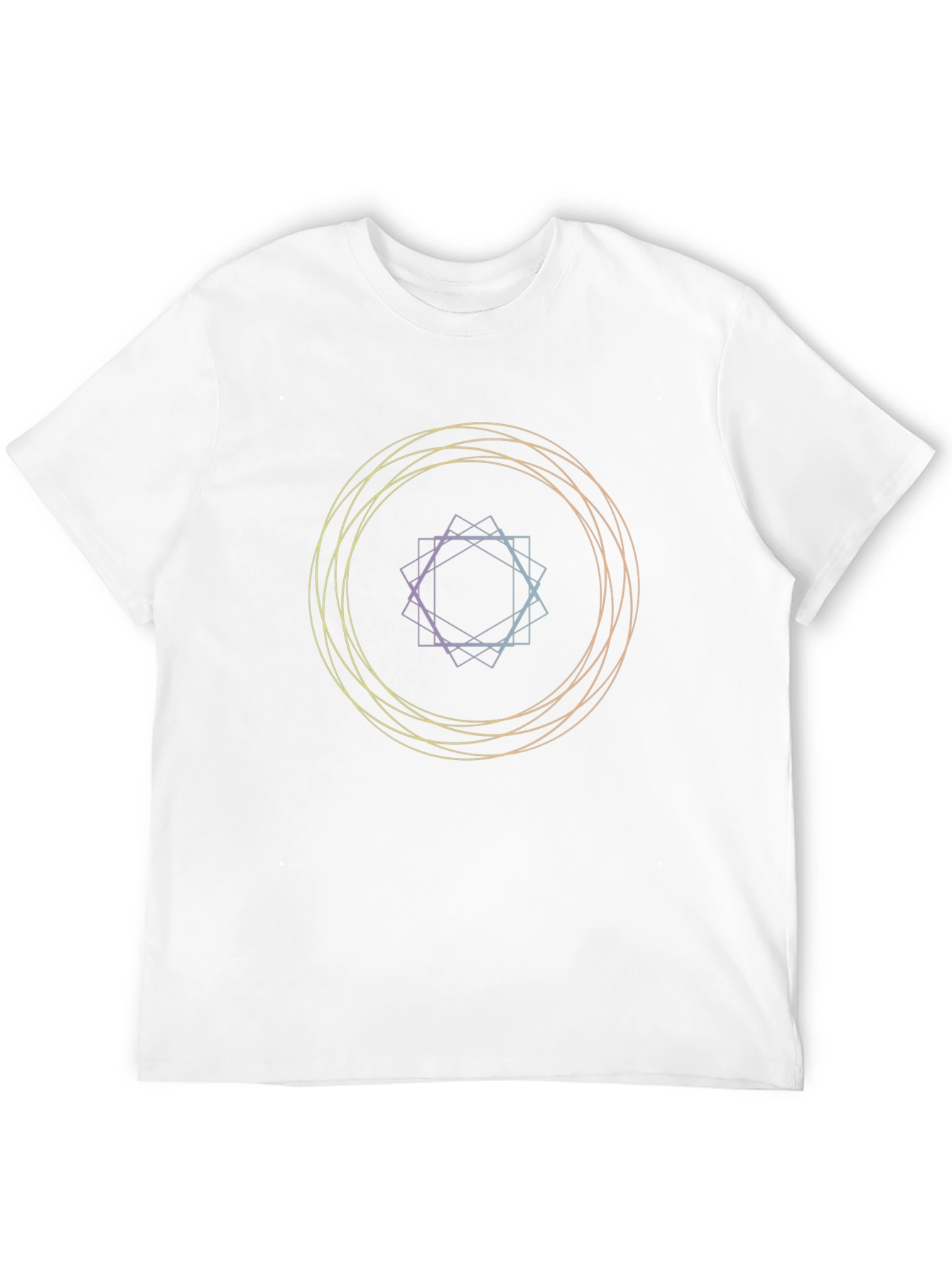 Geometric Circle Graphic Black T-Shirt