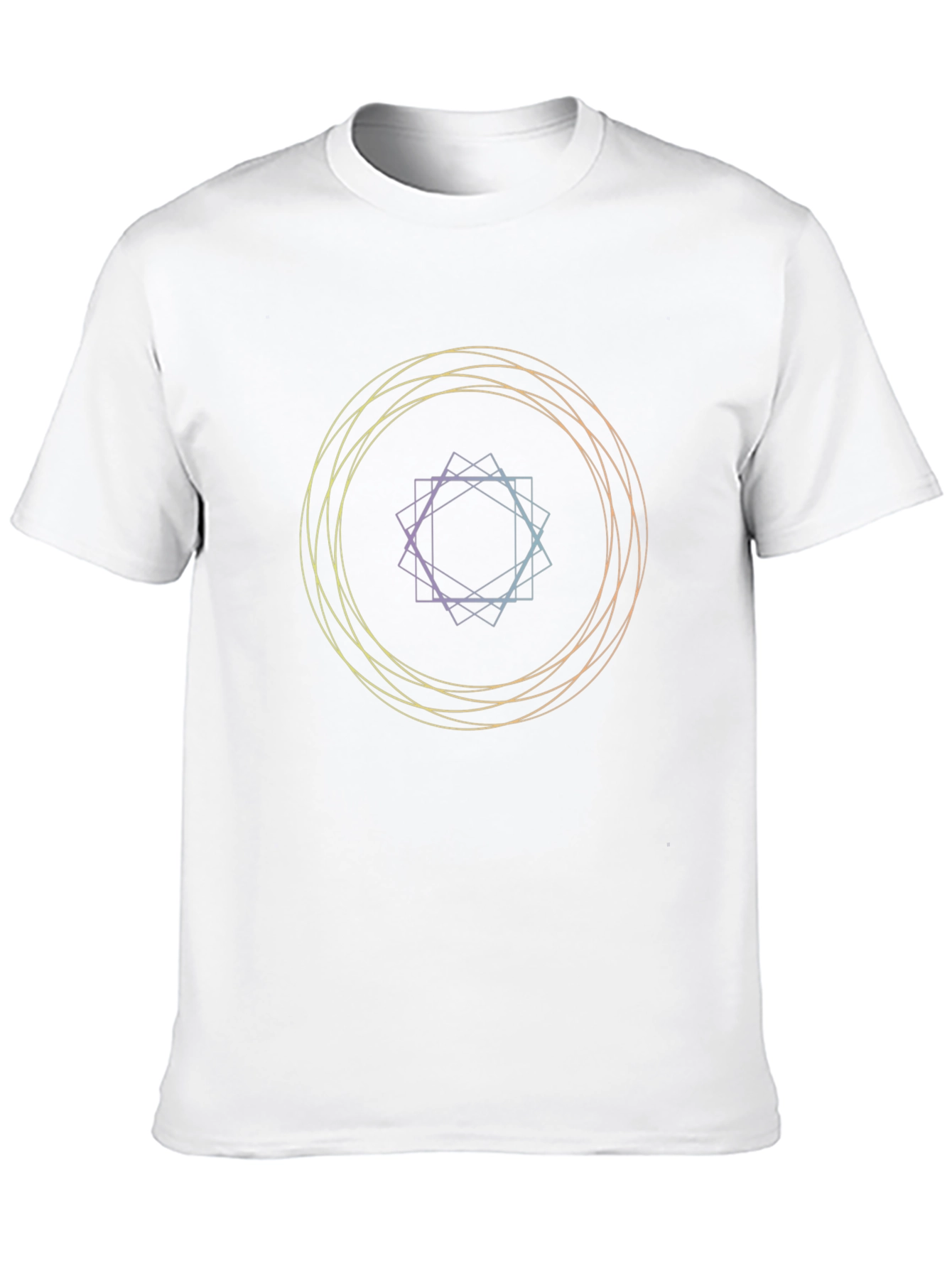 Geometric Circle Graphic Black T-Shirt