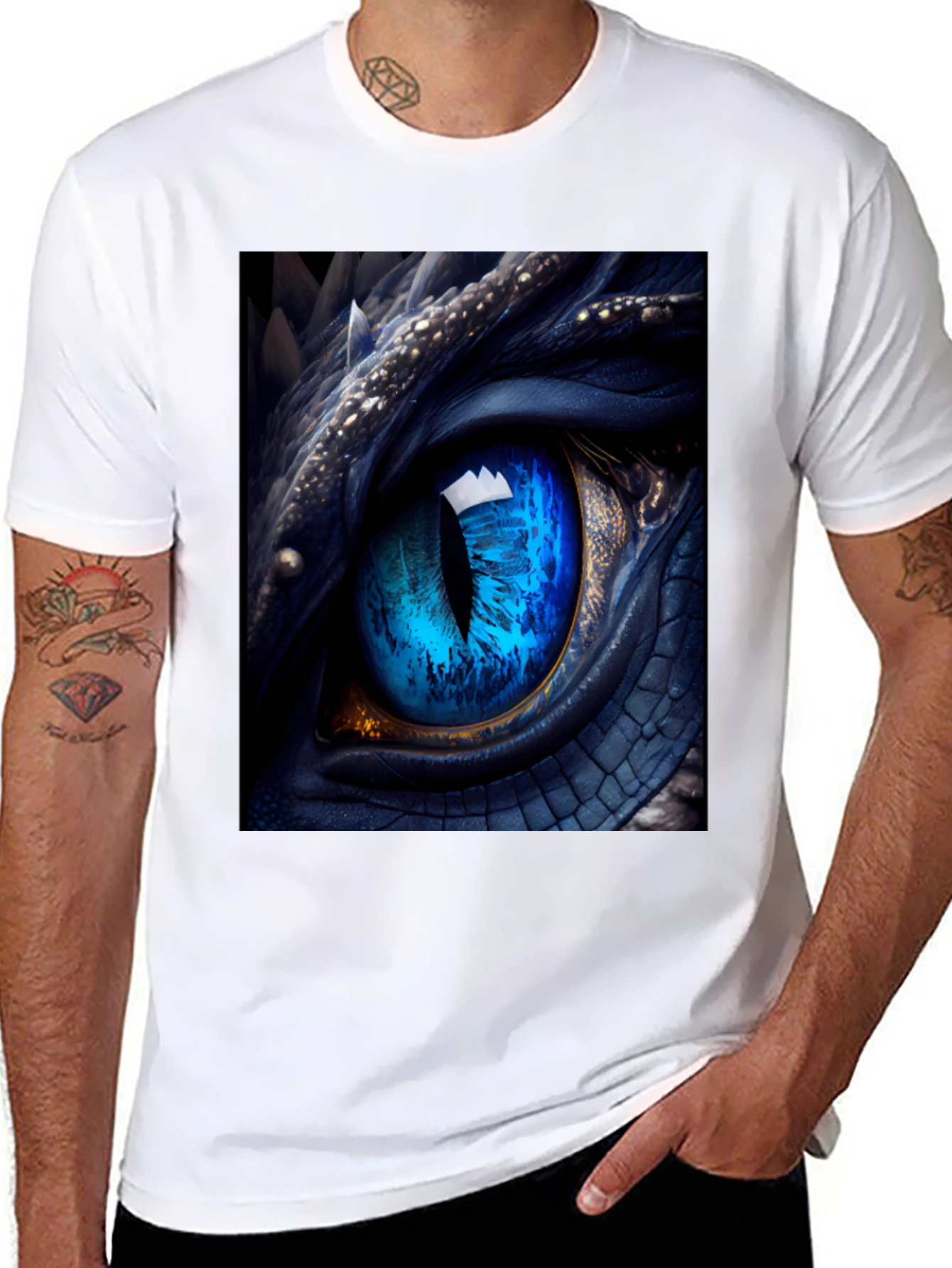 Dragon Eye Graphic Tee - Mens Black T-Shirt
