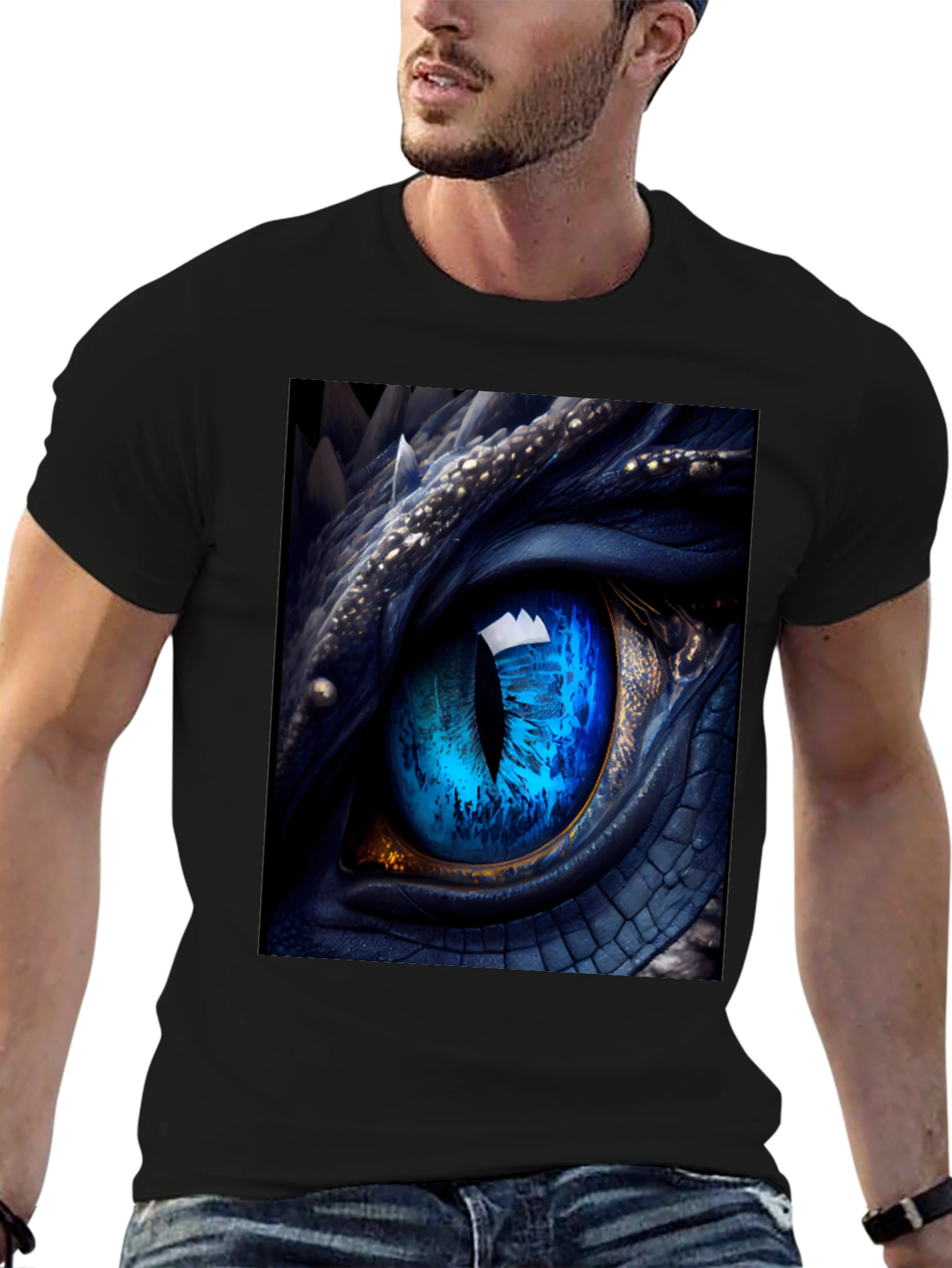 Dragon Eye Graphic Tee - Mens Black T-Shirt